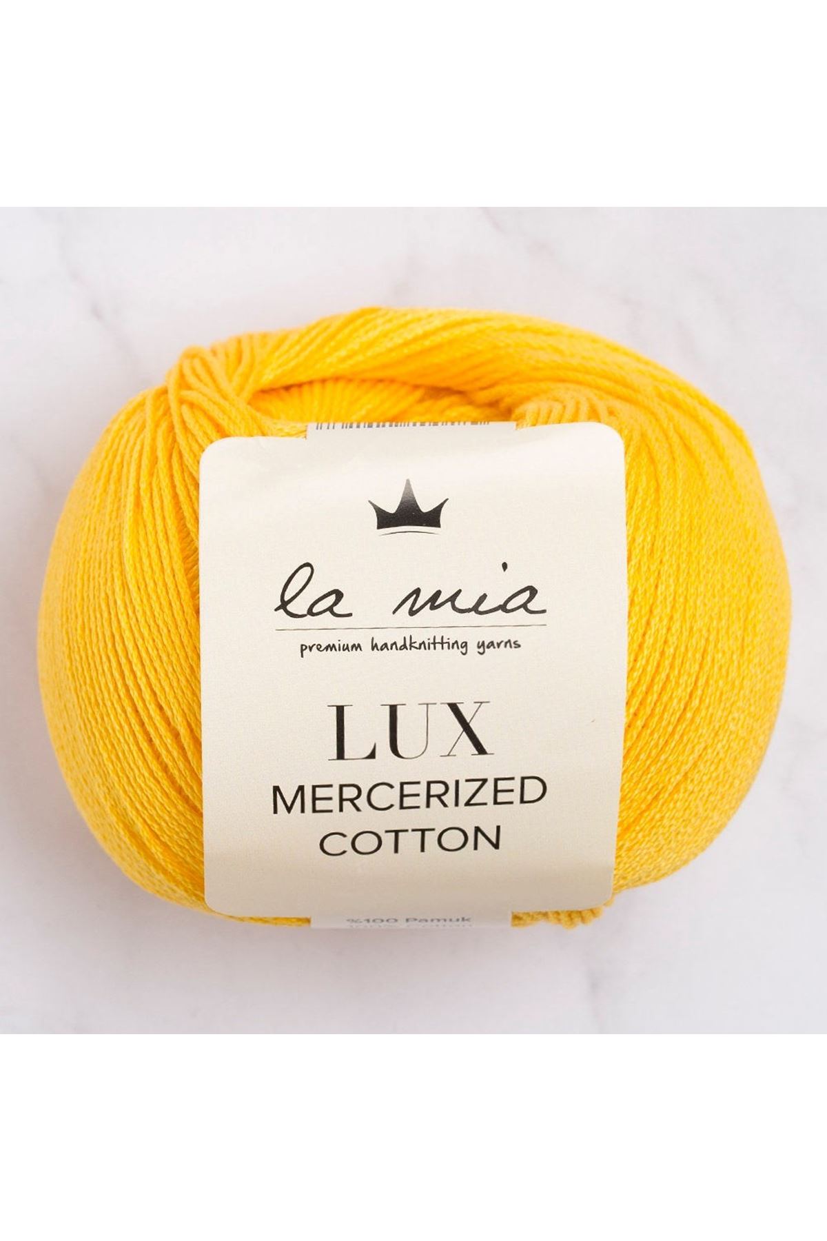 La Mia Lux Mercerized Cotton Koyu Sarısı El Örgü İpi - 181 - 33754