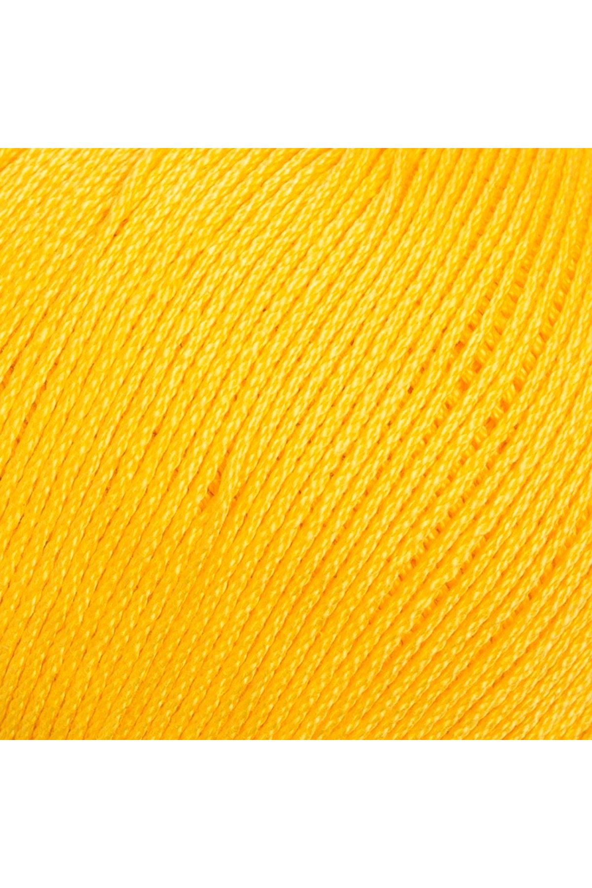 La Mia Lux Mercerized Cotton Koyu Sarısı El Örgü İpi - 181 - 33754