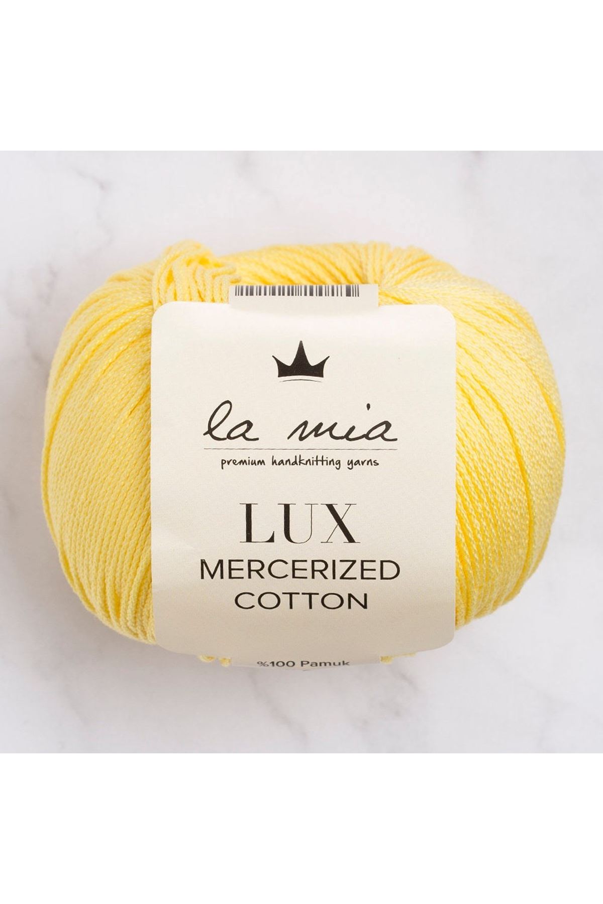 La Mia Lux Mercerized Cotton Sarı El Örgü İpi - 177 - 33753