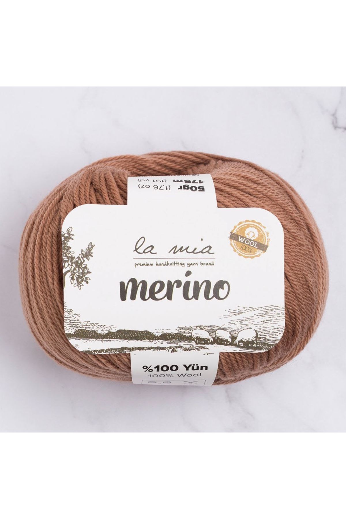 La Mia Merino Kahverengi El Örgü İpi - L137 - 33795