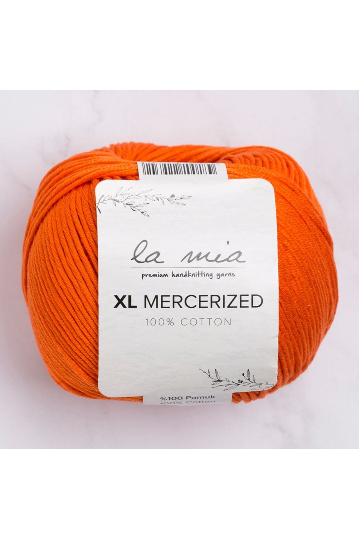 La Mia XL Mercerized Turuncu El Örgü İpi - 194 - 33772