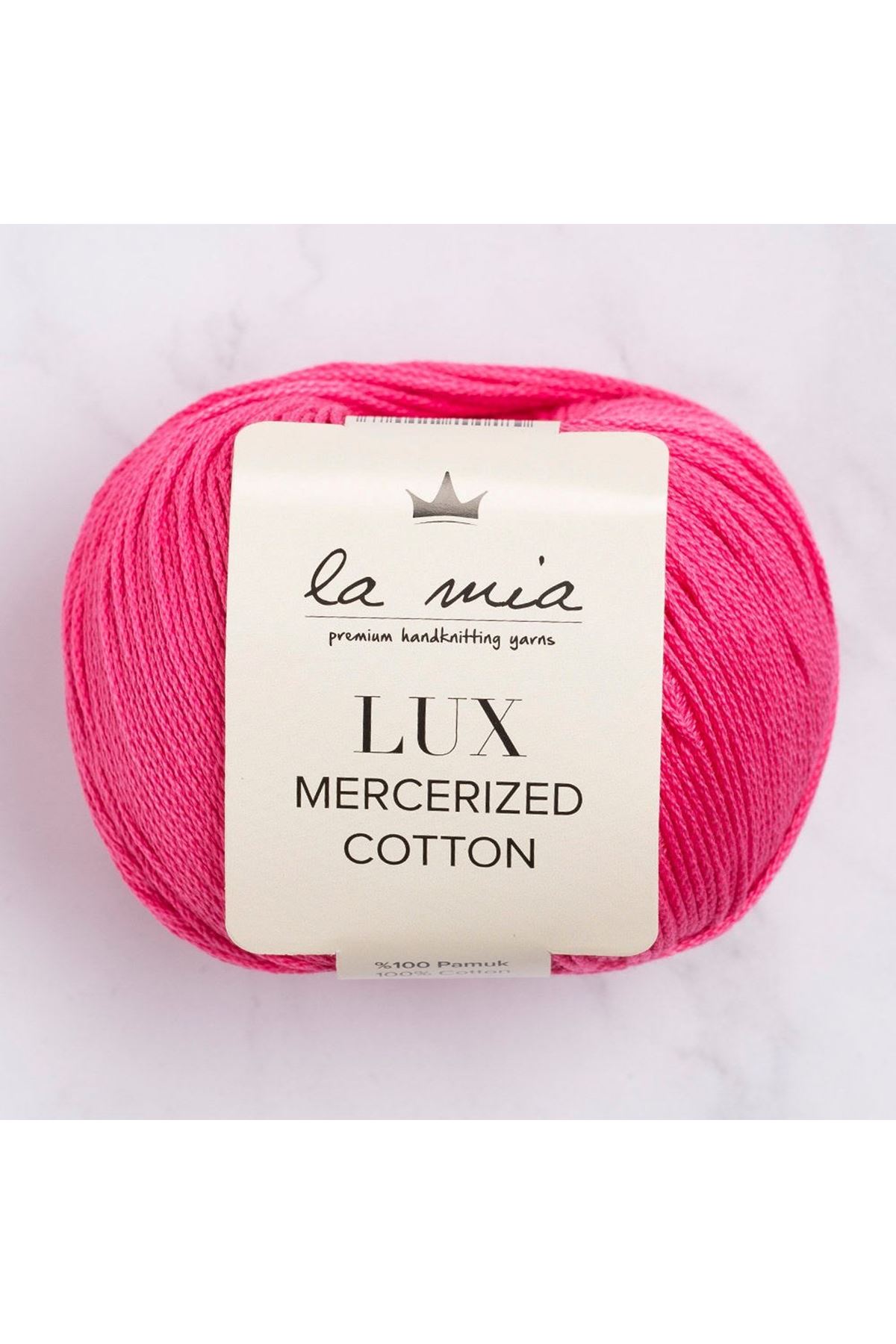 La Mia Lux Mercerized Cotton Fuşya El Örgü İpi - 35 - 33746