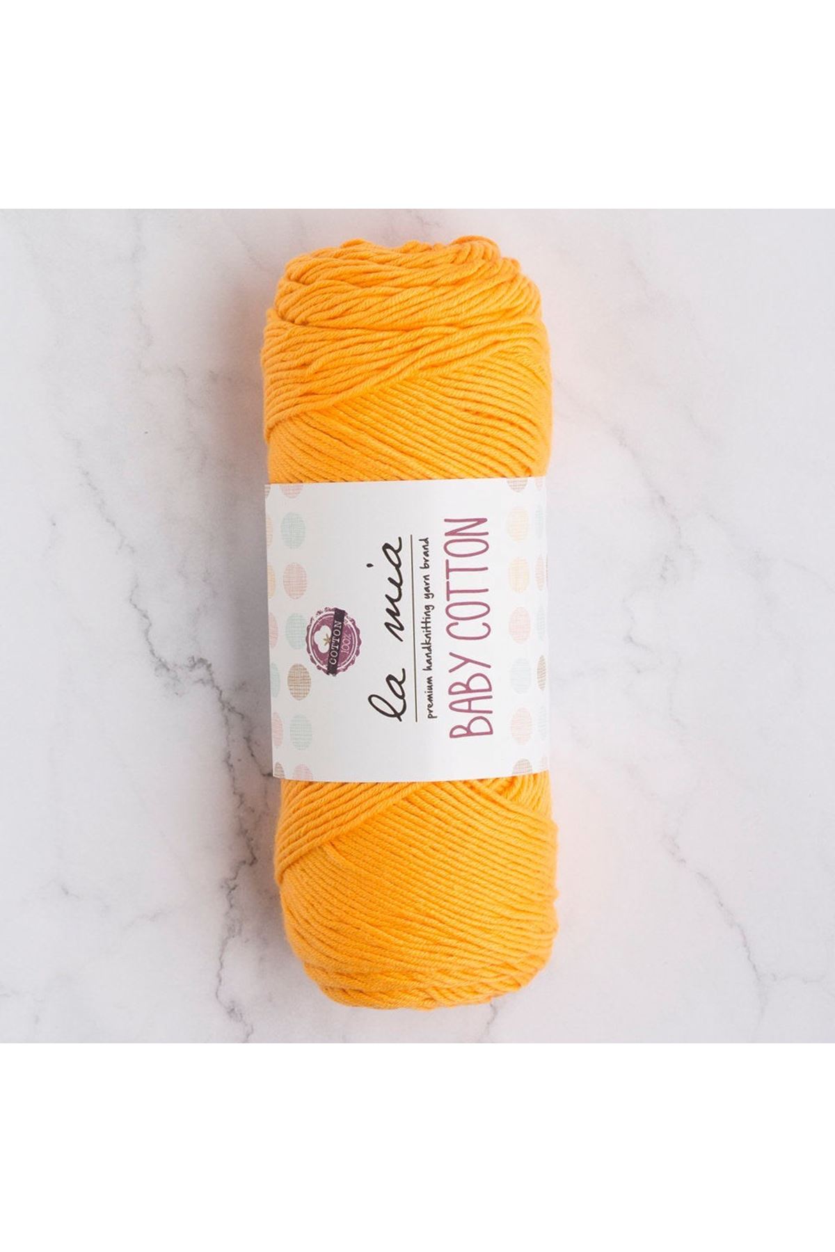 La Mia Baby Cotton Turuncu El Örgü İpi - L037 - 33652
