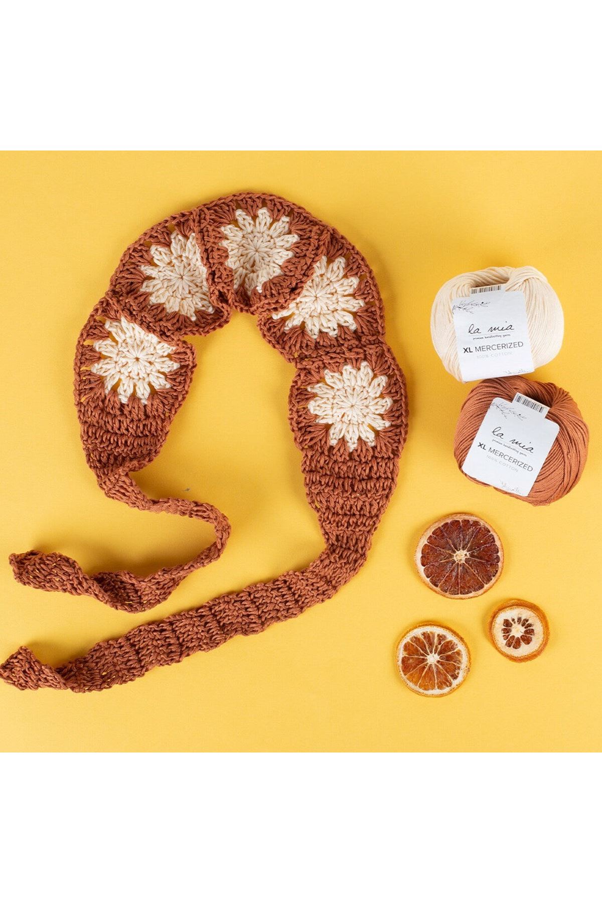 La Mia XL Mercerized Krem El Örgü İpi - 174 - 33769