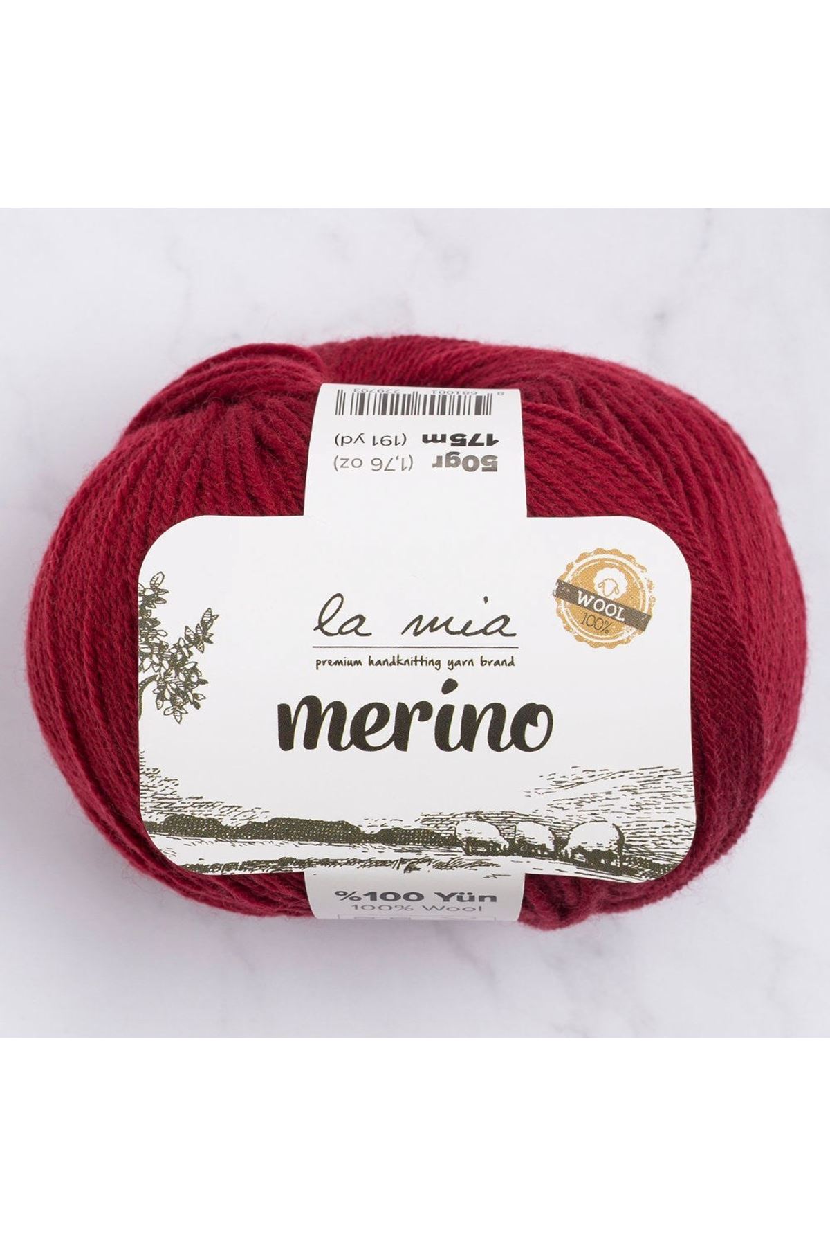 La Mia Merino Bordo El Örgü İpi - L065 - 33792