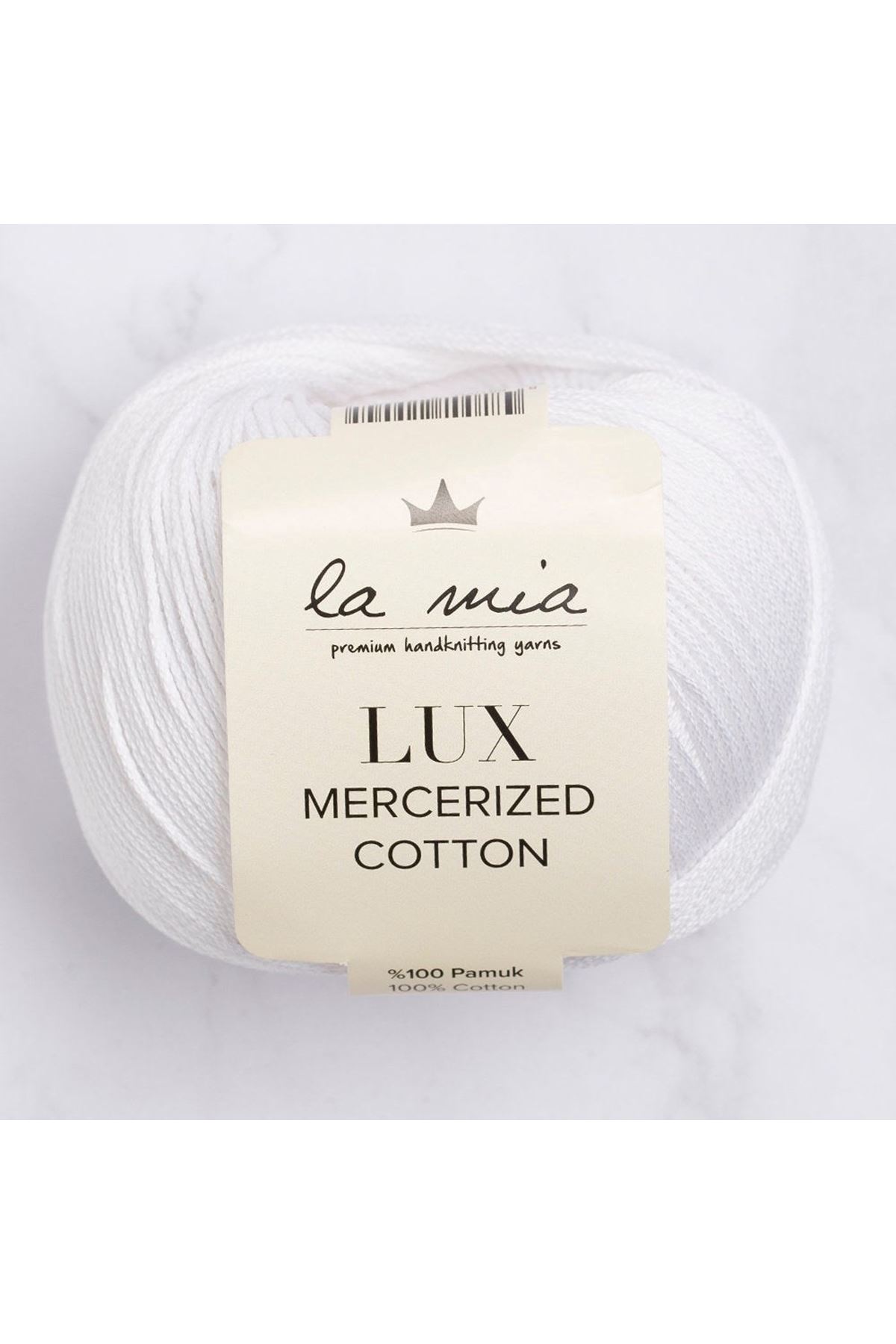 La Mia Lux Mercerized Cotton Beyaz El Örgü İpi - 2 - 33742