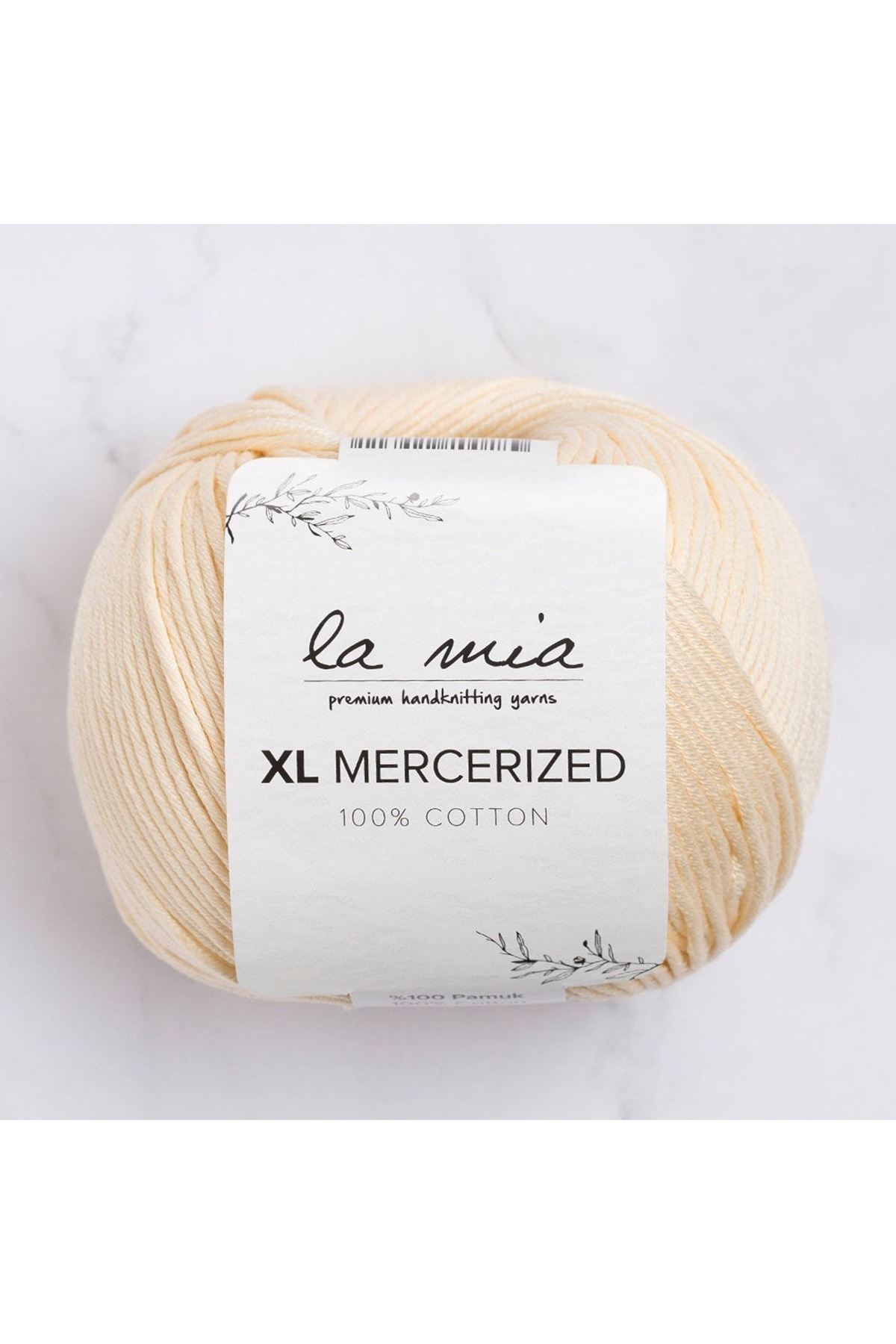 La Mia XL Mercerized Krem El Örgü İpi - 174 - 33769