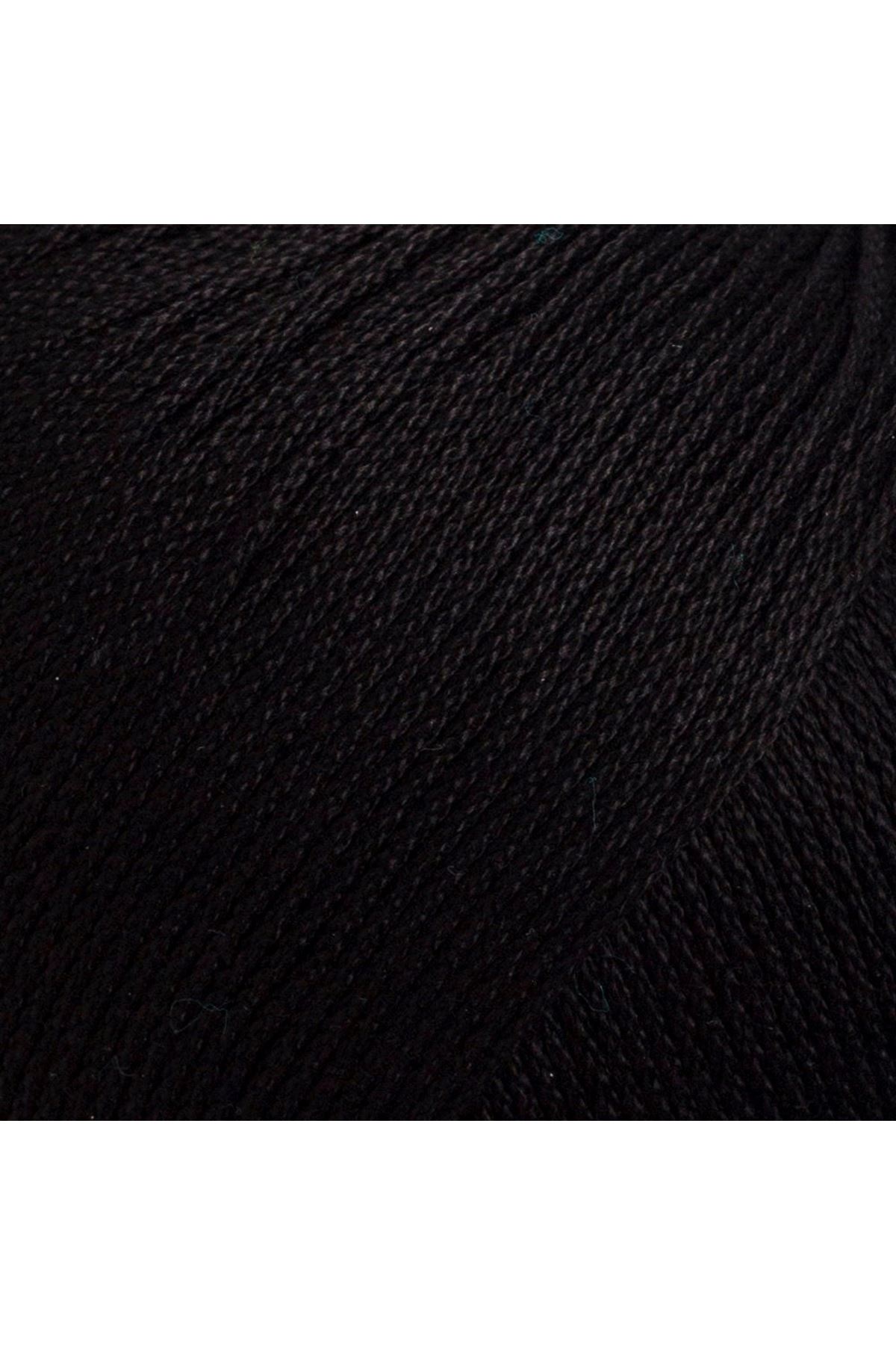 La Mia Lux Mercerized Cotton Siyah El Örgü İpi - 1 - 33741