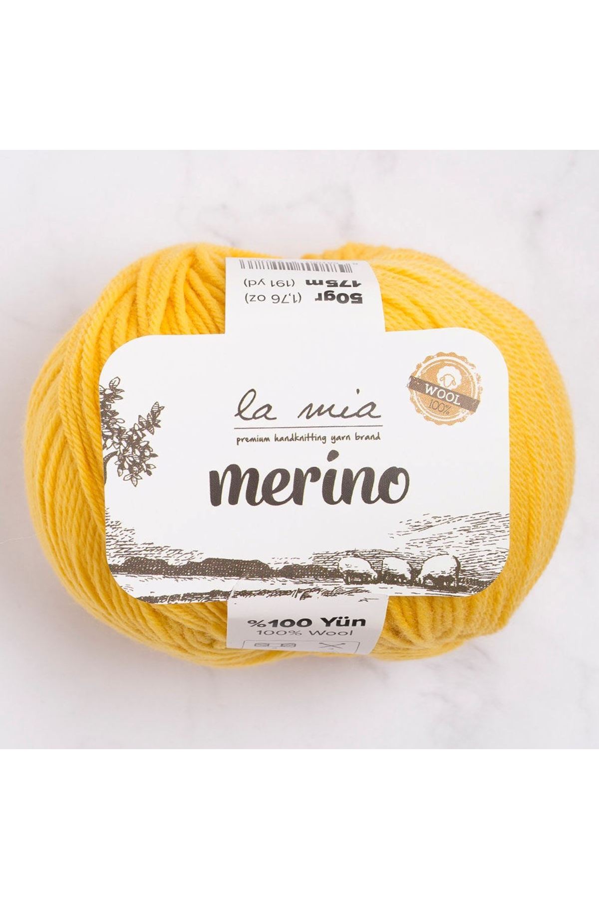 La Mia Merino Hardal Sarı El Örgü İpi - L076 - 33791