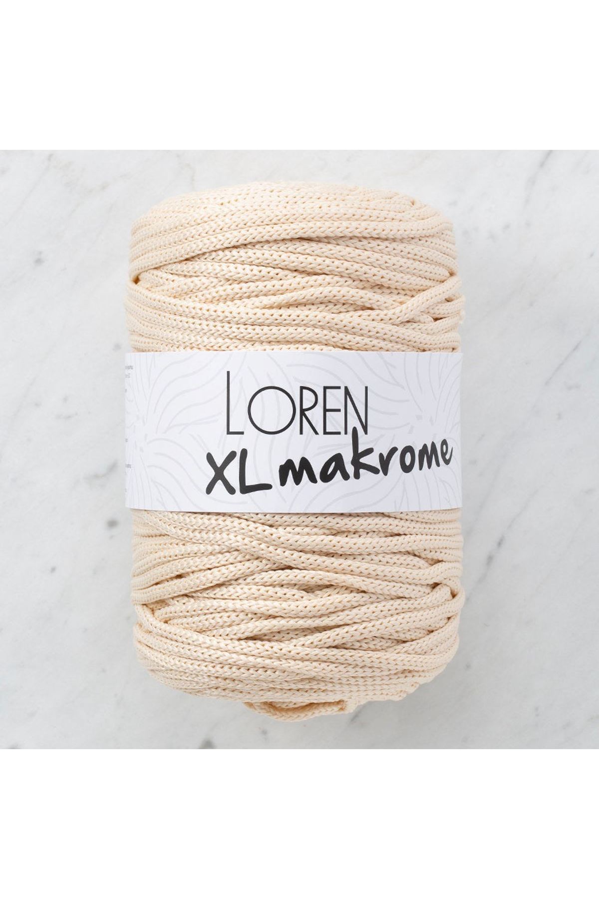 Loren XL Makrome Açık Bej El Örgü İpi - R040 - 33705
