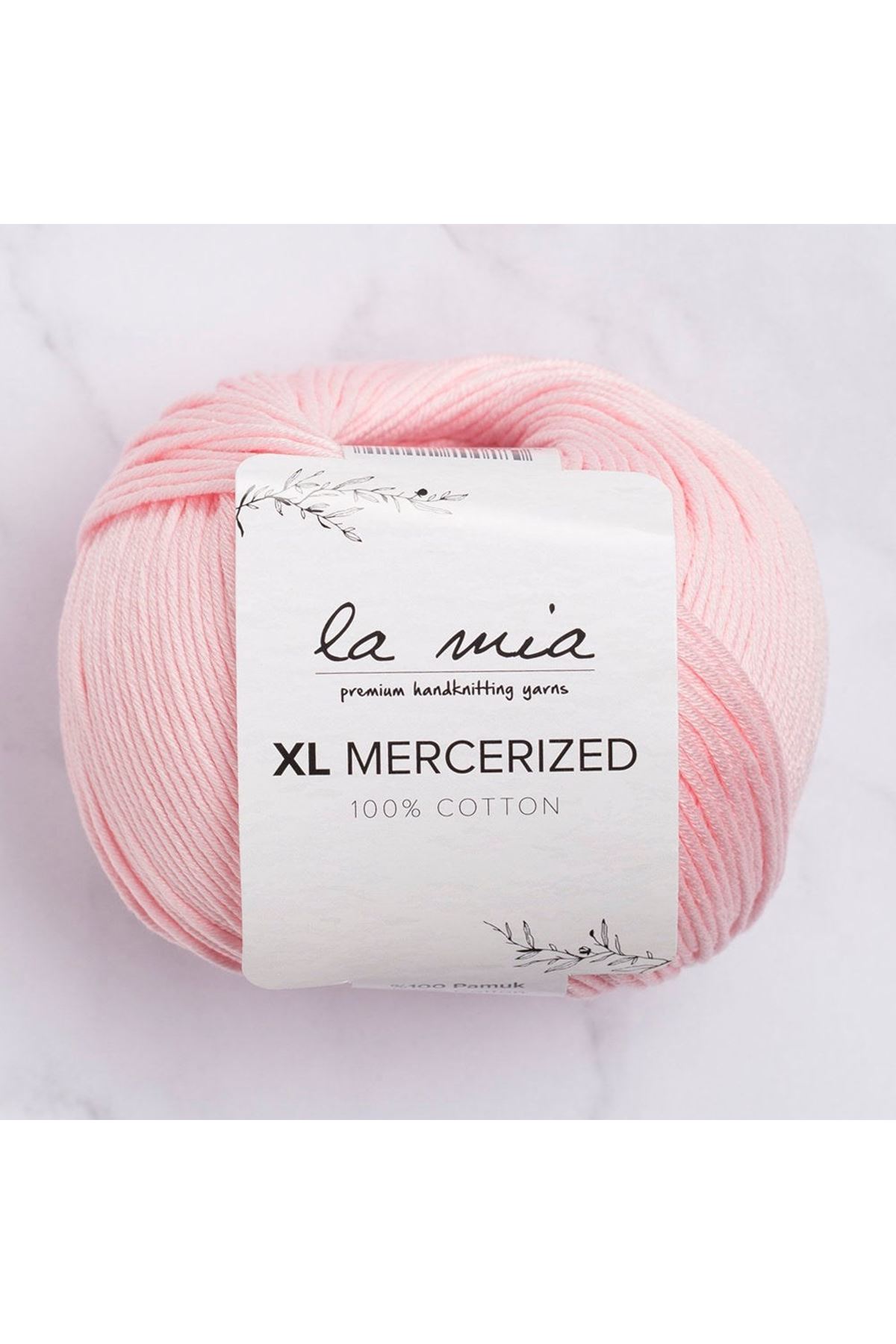 La Mia XL Mercerized Pembe El Örgü İpi - 4 - 33760