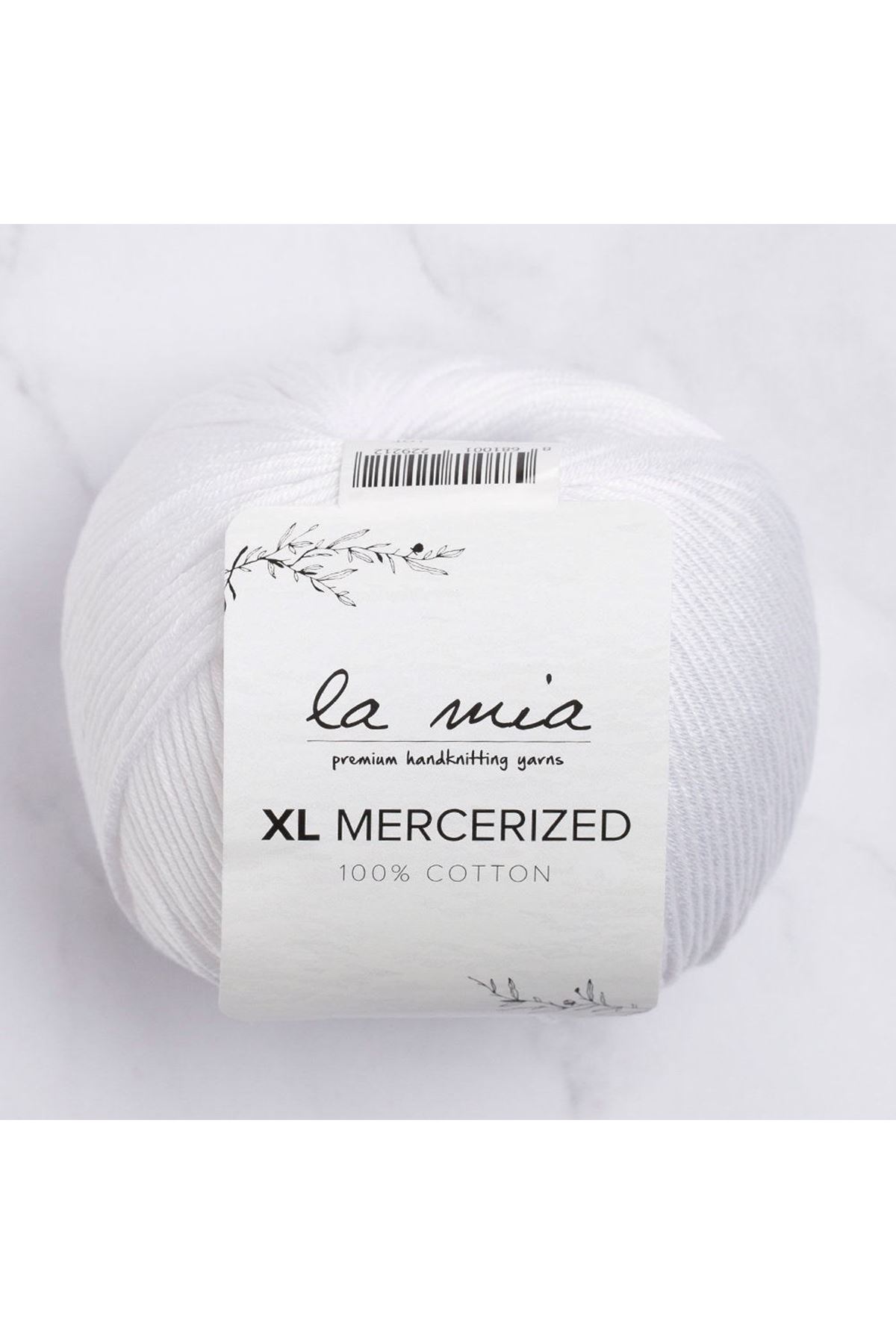 La Mia XL Mercerized Beyaz El Örgü İpi - 2 - 33759