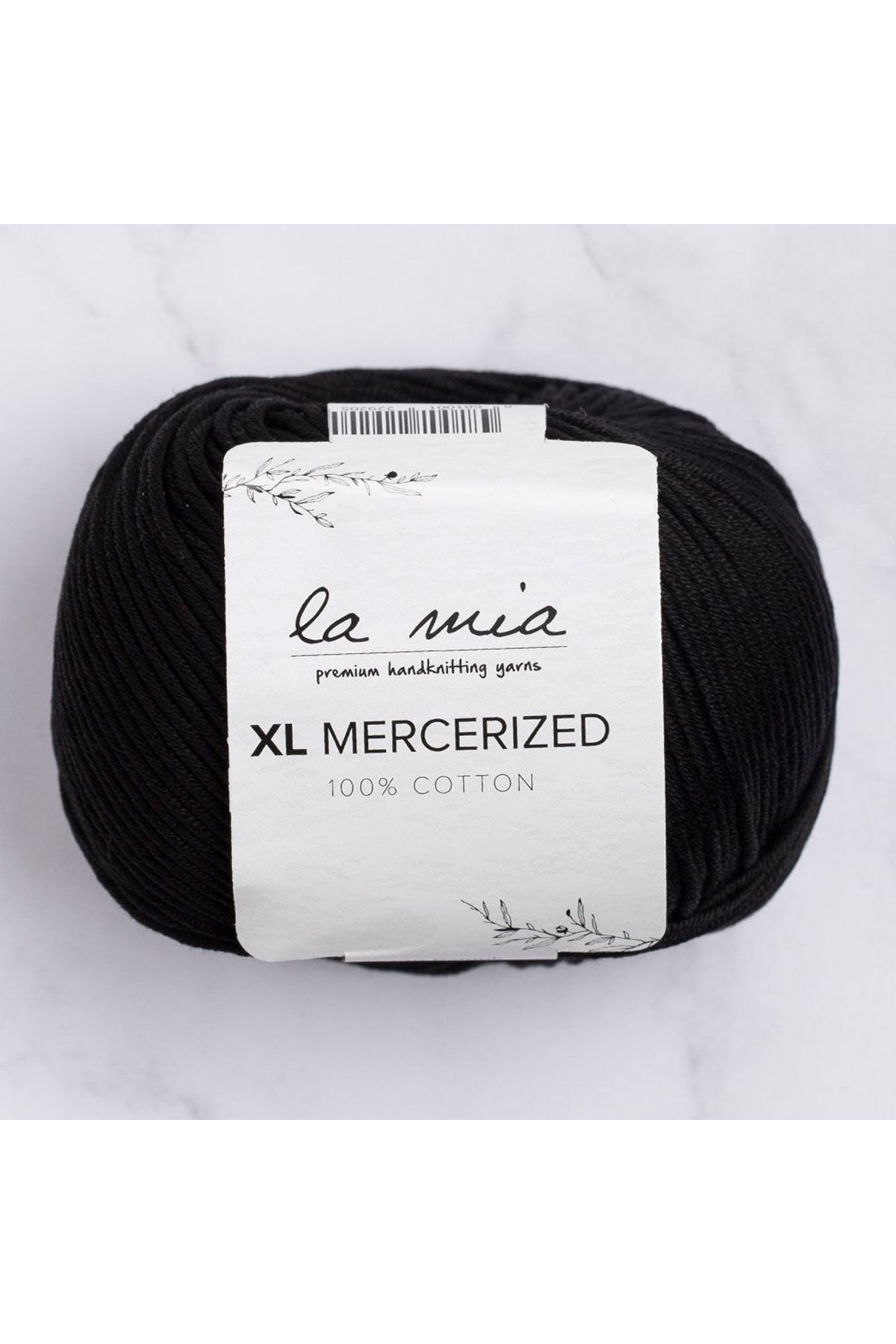 La Mia XL Mercerized Siyah El Örgü İpi - 1 - 33758