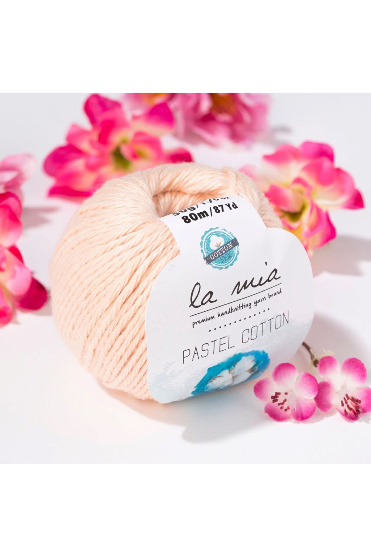 La Mia Pastel Cotton Yavruağzı El Örgü İpi - L056 - 33617