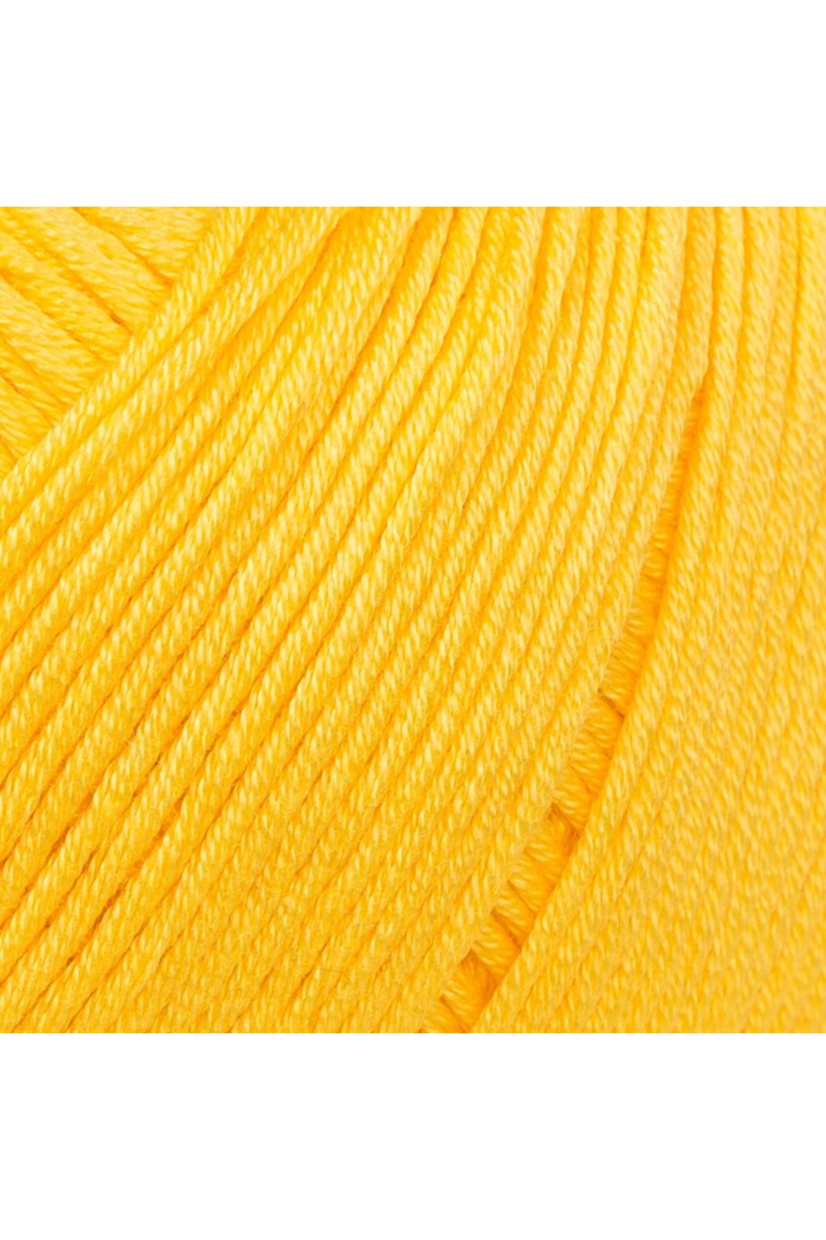 La Mia Mercerized Cotton Hardal Sarısı El Örgü İpi - 181 - 33583