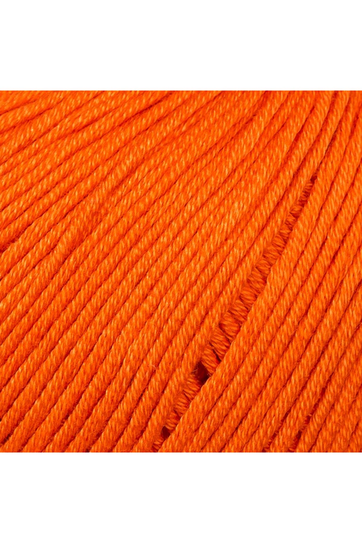 La Mia Mercerized Cotton Turuncu El Örgü İpi - 194 - 33582