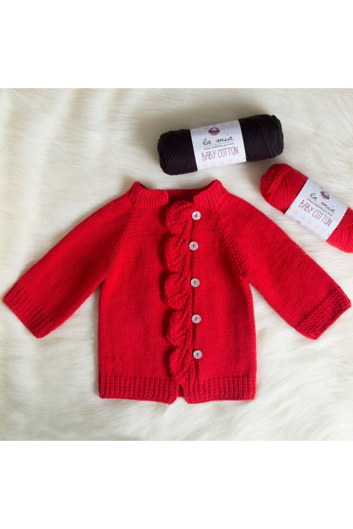 La Mia Baby Cotton Kırmızı El Örgü İpi - L033 - 33634