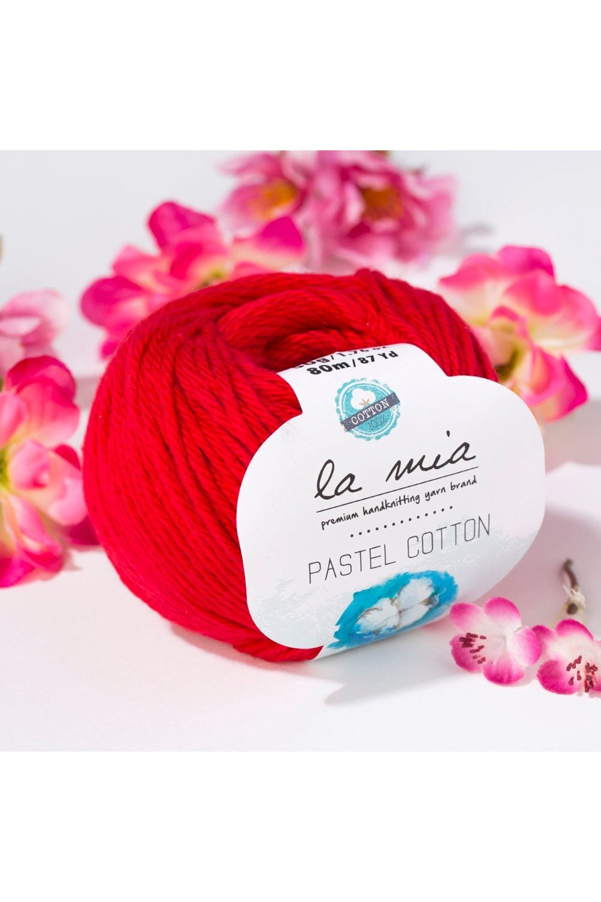 La Mia Pastel Cotton Kırmızı El Örgü İpi - L004 - 33611