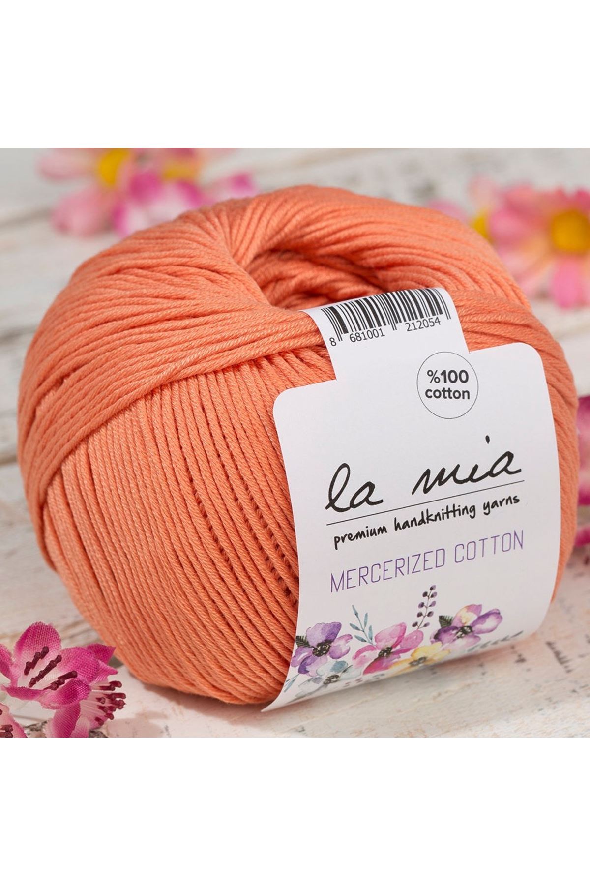 La Mia Mercerized Cotton Turuncu El Örgü İpi - 201 - 33581