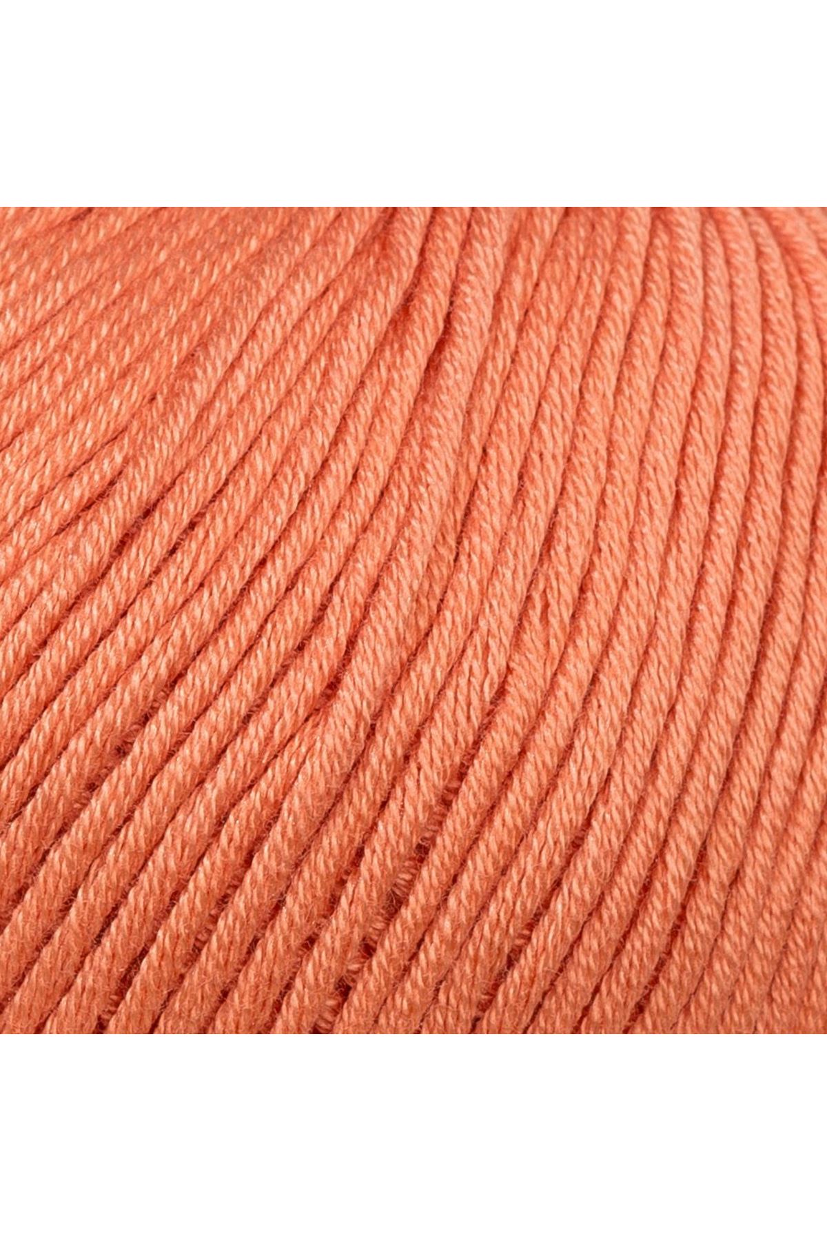 La Mia Mercerized Cotton Turuncu El Örgü İpi - 201 - 33581