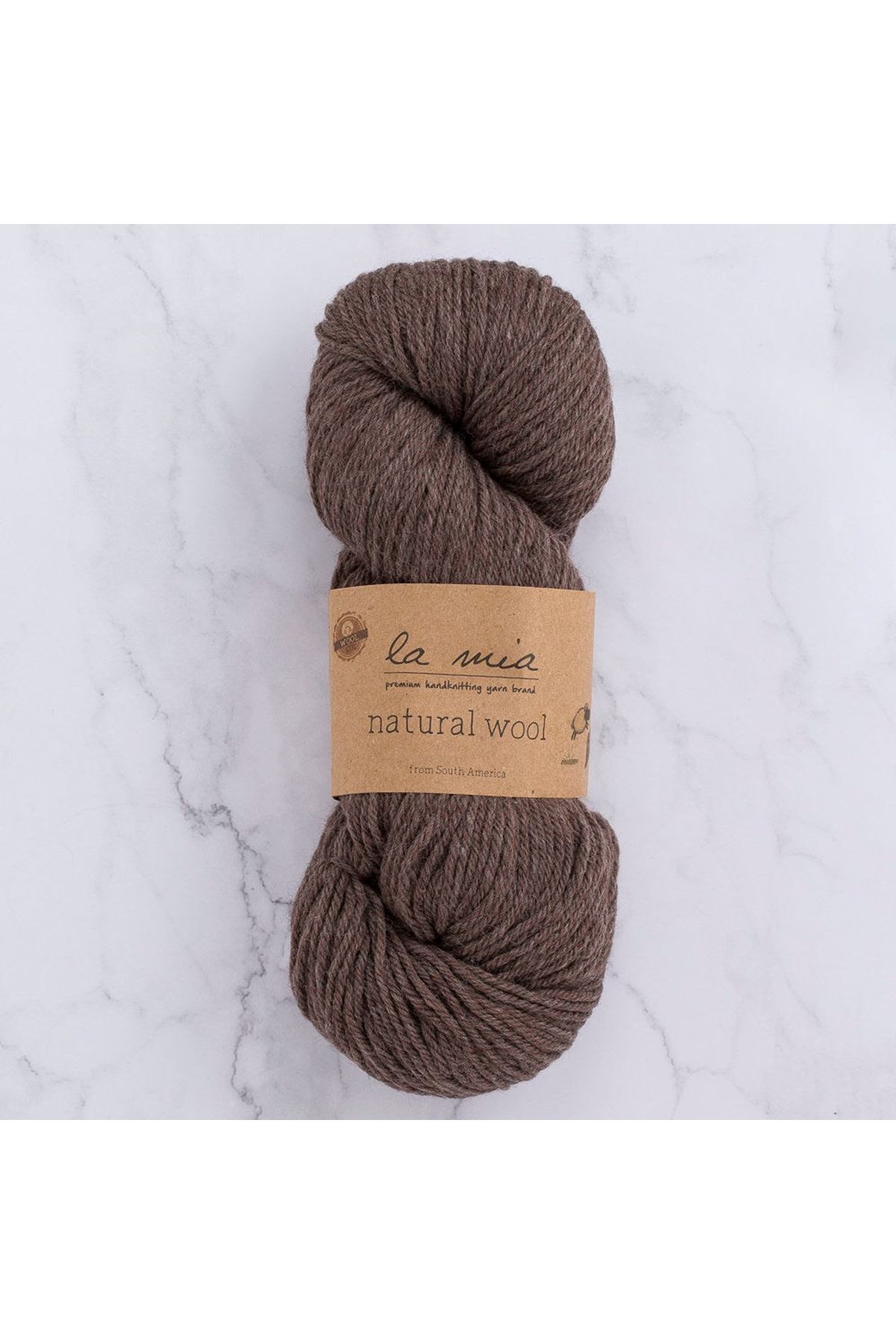 La Mia Natural Wool Koyu Kahverengi El Örgü İpi - H6 - 33603