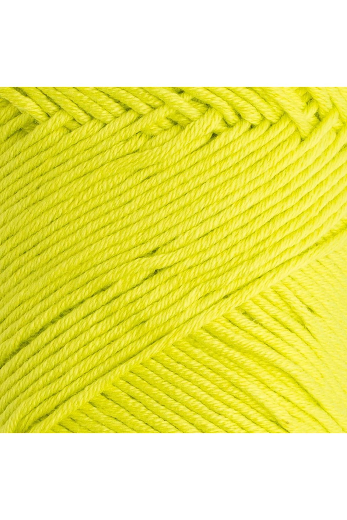 La Mia Baby Cotton Fosforlu Yeşil El Örgü İpi - L045 - 33629
