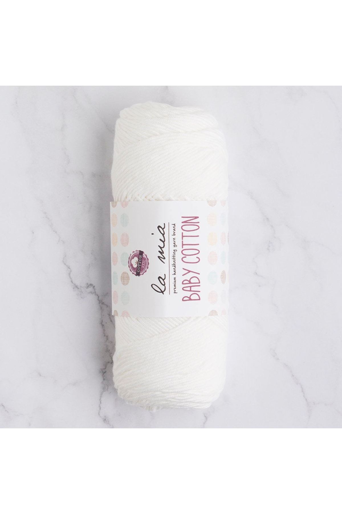 La Mia Baby Cotton Beyaz El Örgü İpi - L001 - 33628