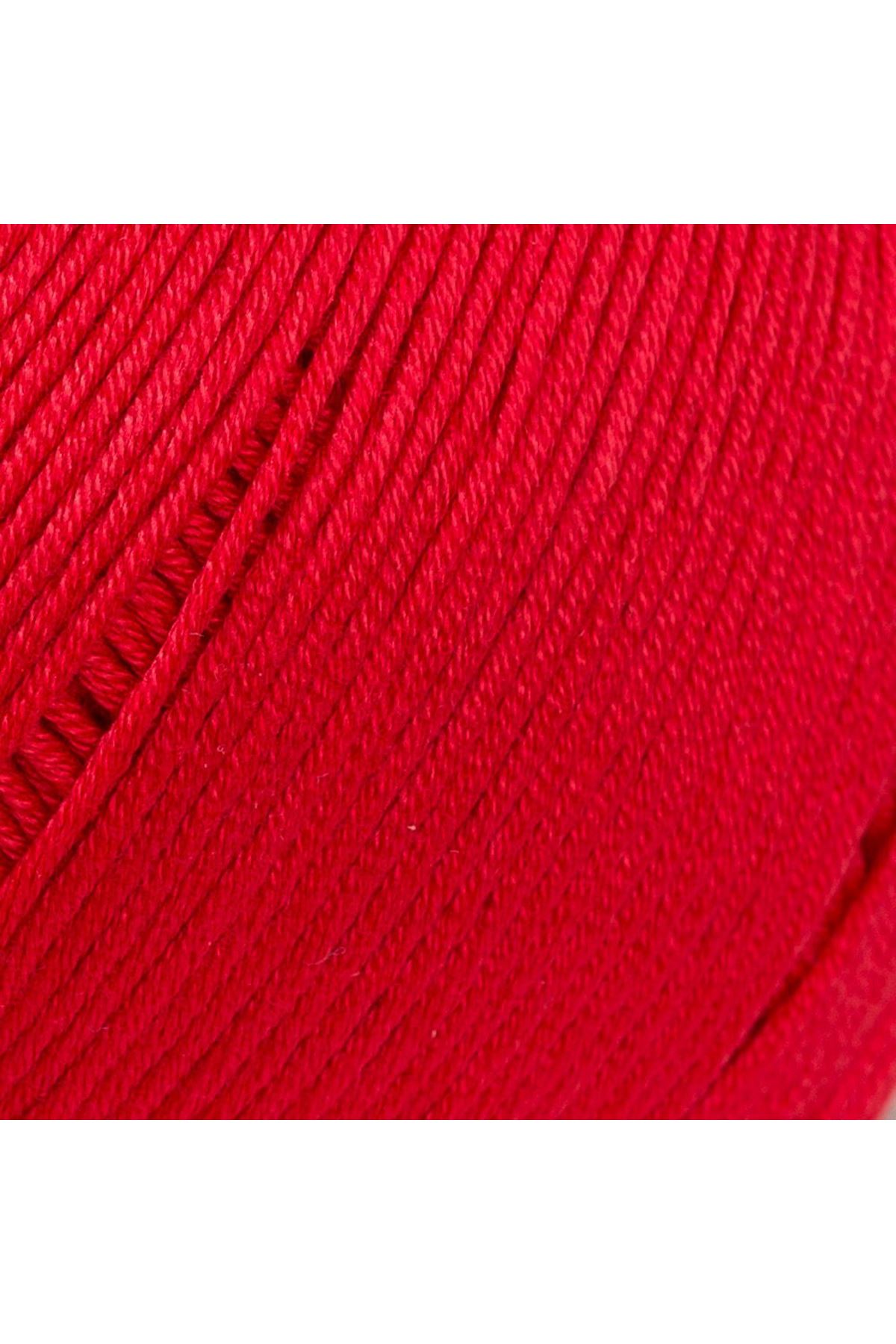 La Mia Mercerized Cotton Kırmızı El Örgü İpi - 19 - 33597