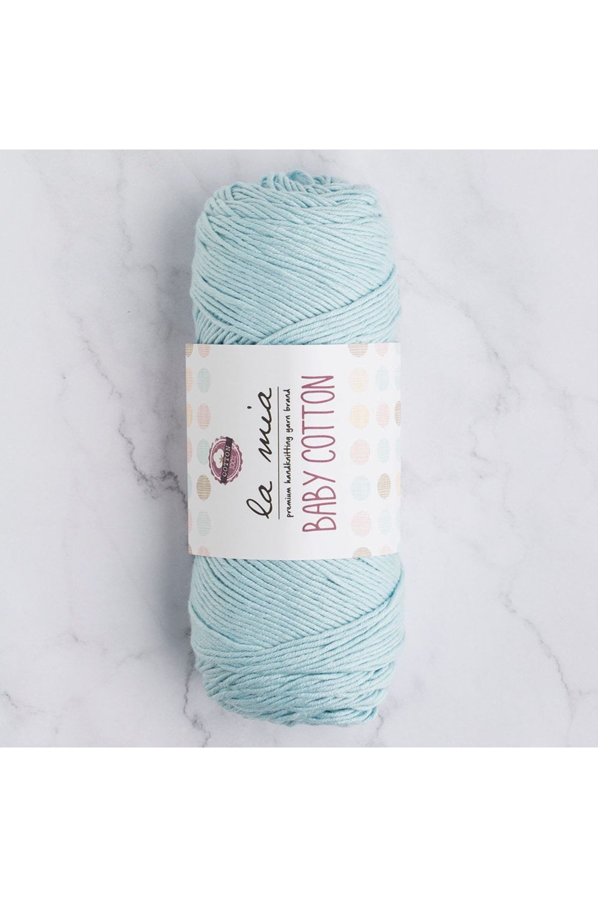 La Mia Baby Cotton Açık Mavi El Örgü İpi - L036 - 33625