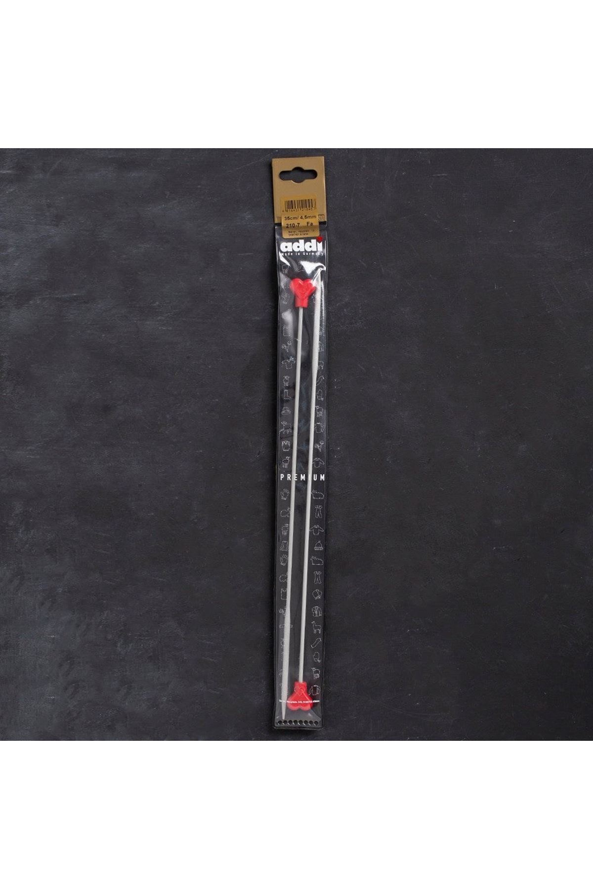 Addi 4,5mm 35cm Klasik Alüminyum Hızlı Örgü Şişi -