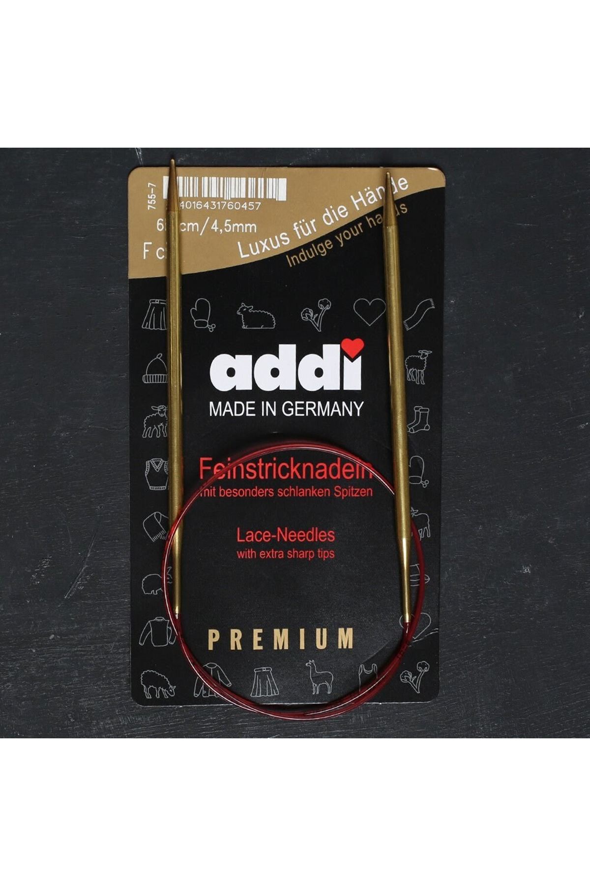 Addi 4,5mm 60cm Klasik Misinalı Dantel Şişi - 755-