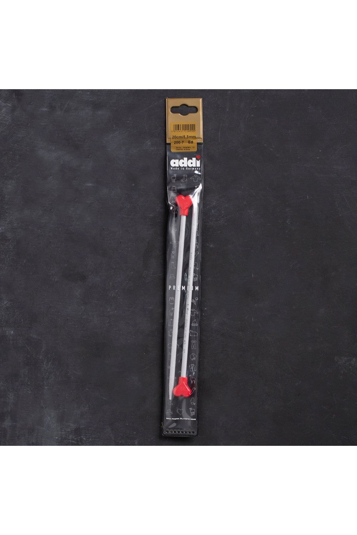 Addi Kalpli 5,5mm 20cm Klasik Alüminyum Örgü Şişi