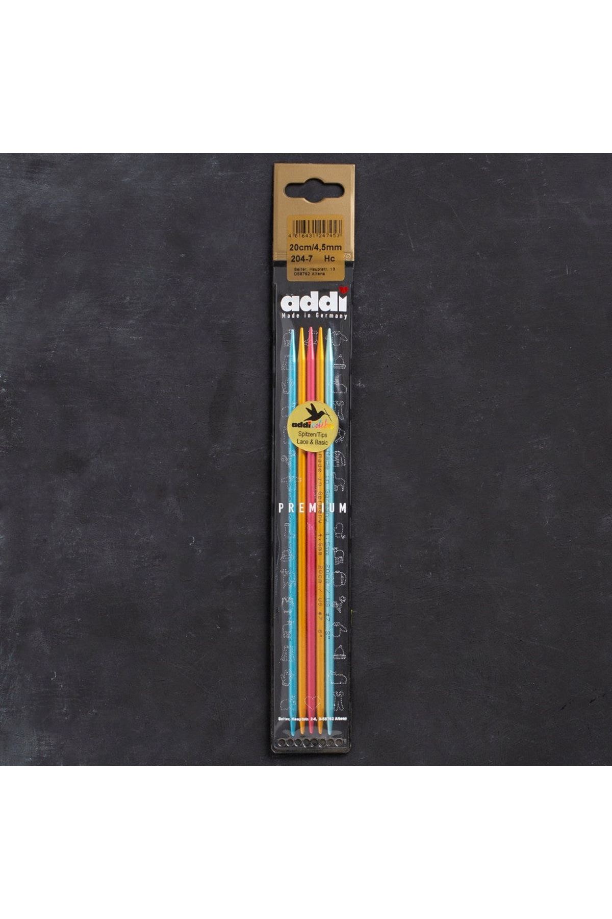 Addi Colibri 4,5mm 20cm Renkli Çorap Şişi - 204-7