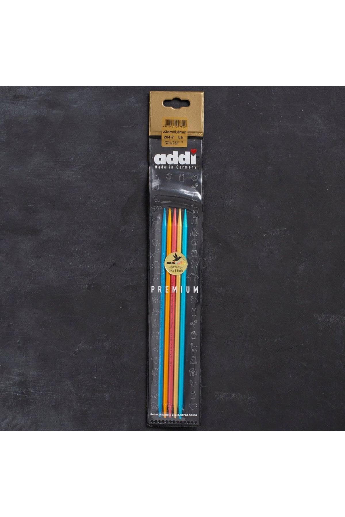 Addi Colibri 5,5mm 23cm Renkli Çorap Şişi - 204-7