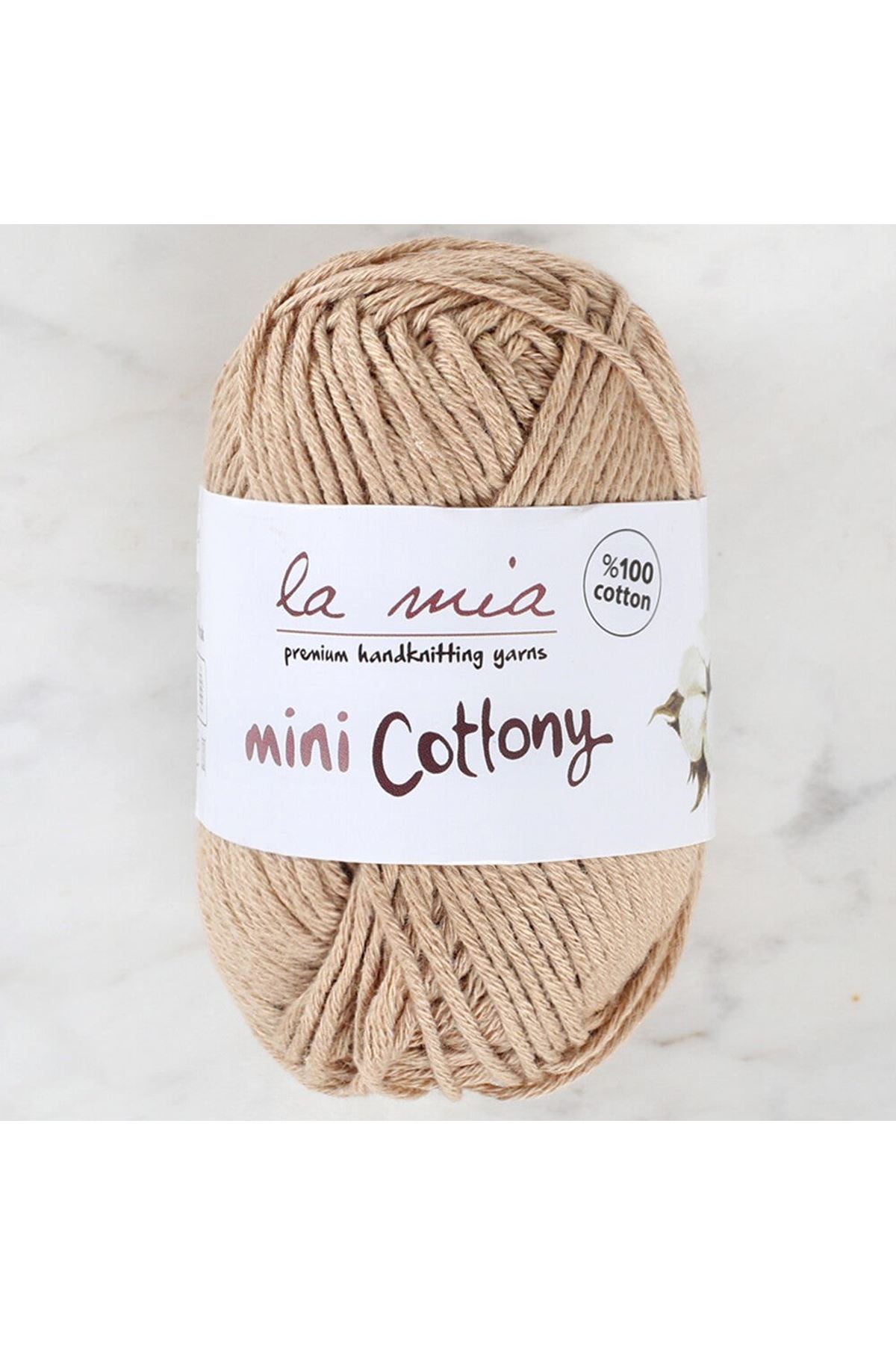 La Mia Mini Cottony 25 gr Bej Bebek El Örgü İpi -