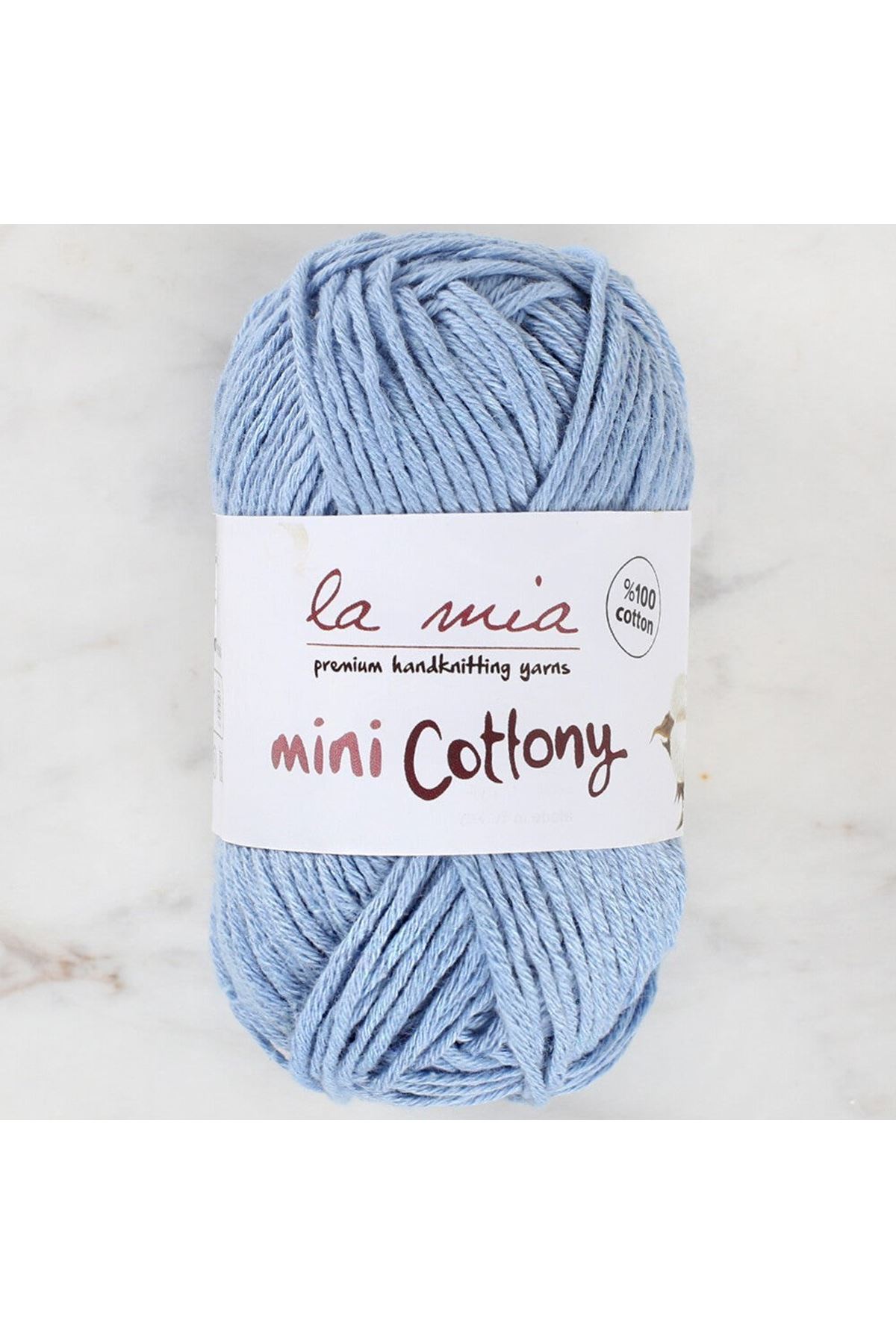 La Mia Mini Cottony 25 gr Mavi Bebek El Örgü İpi -