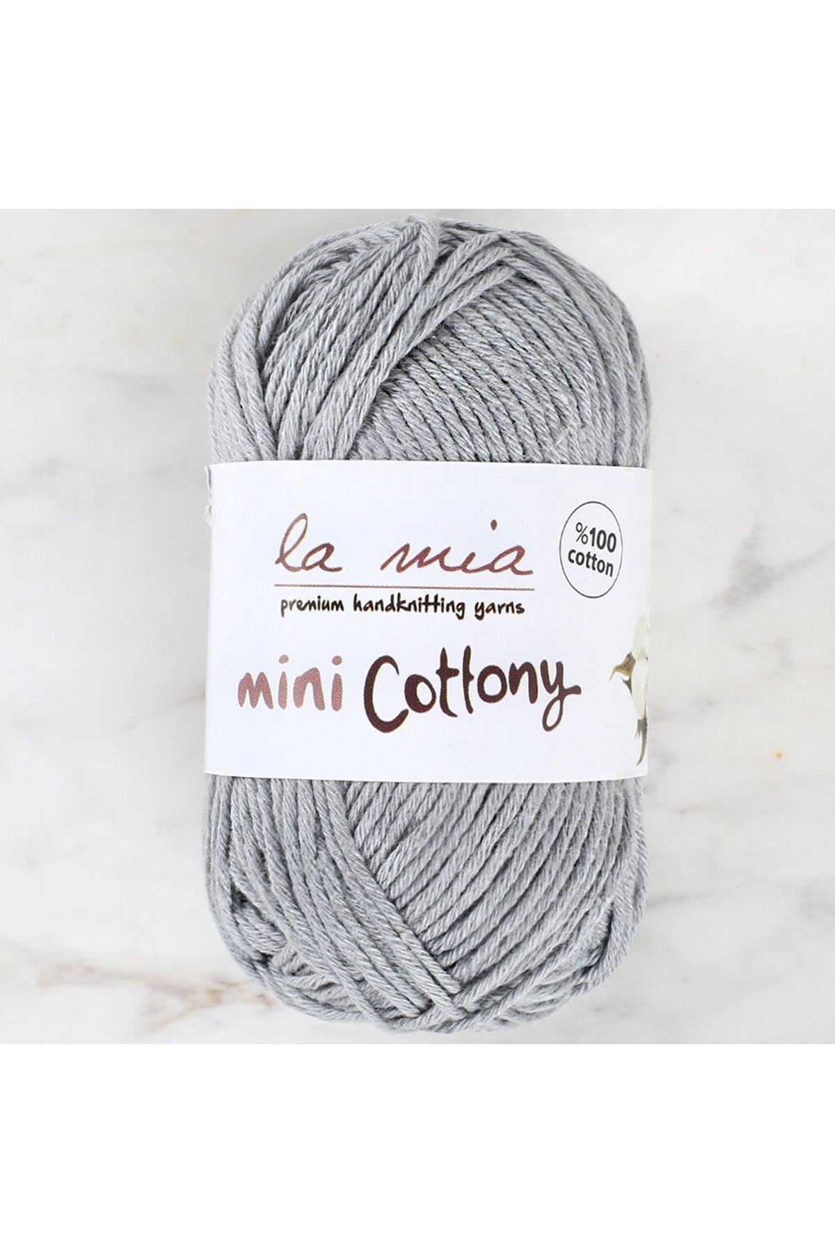La Mia Mini Cottony 25 gr Gri Bebek El Örgü İpi -