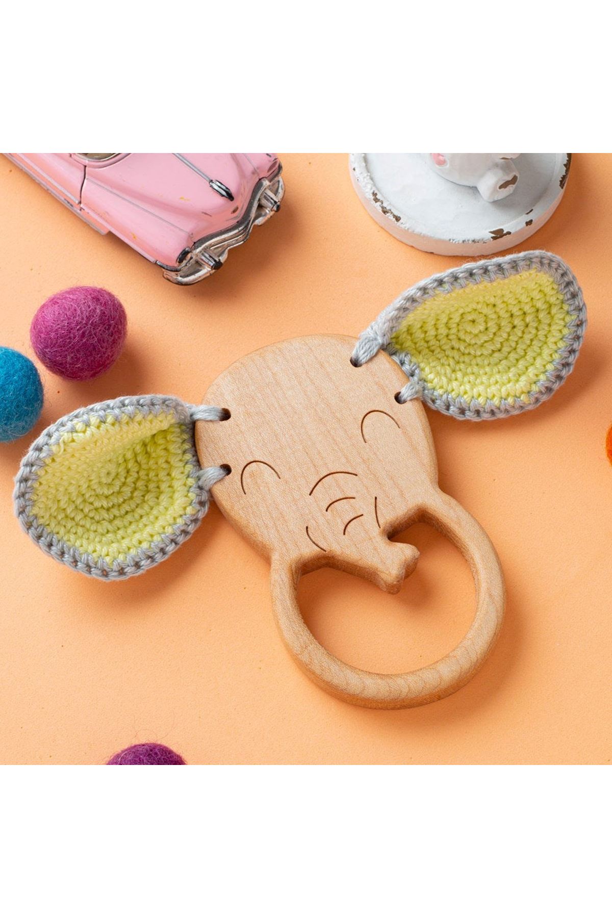 Hobi Baby Ahtapot Figürlü Organik Ahşap Diş Kaşıyı