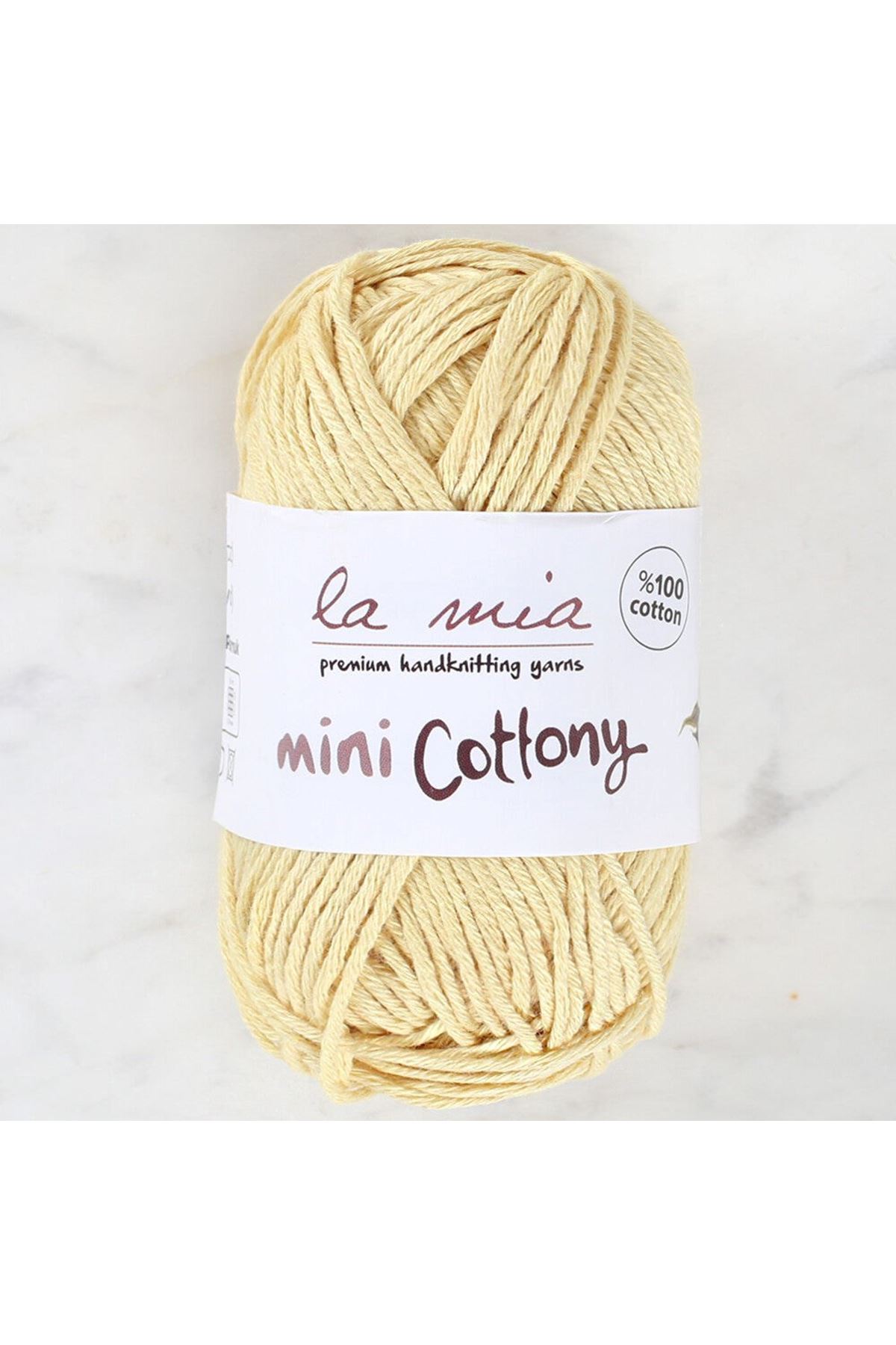 La Mia Mini Cottony 25 gr Sarı Bebek El Örgü İpi -