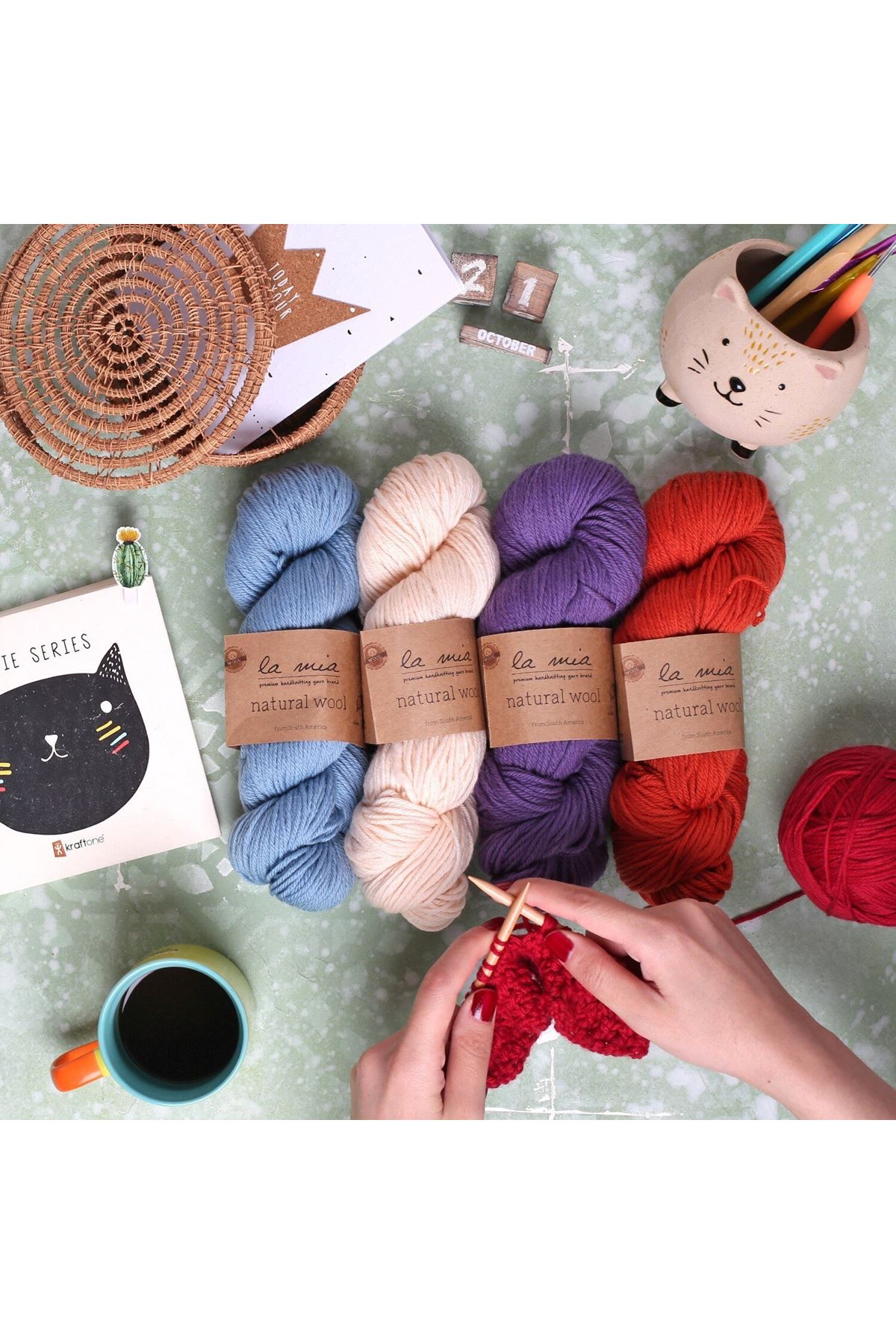 La Mia Natural Wool Lacivert El Örgü İpi - L630