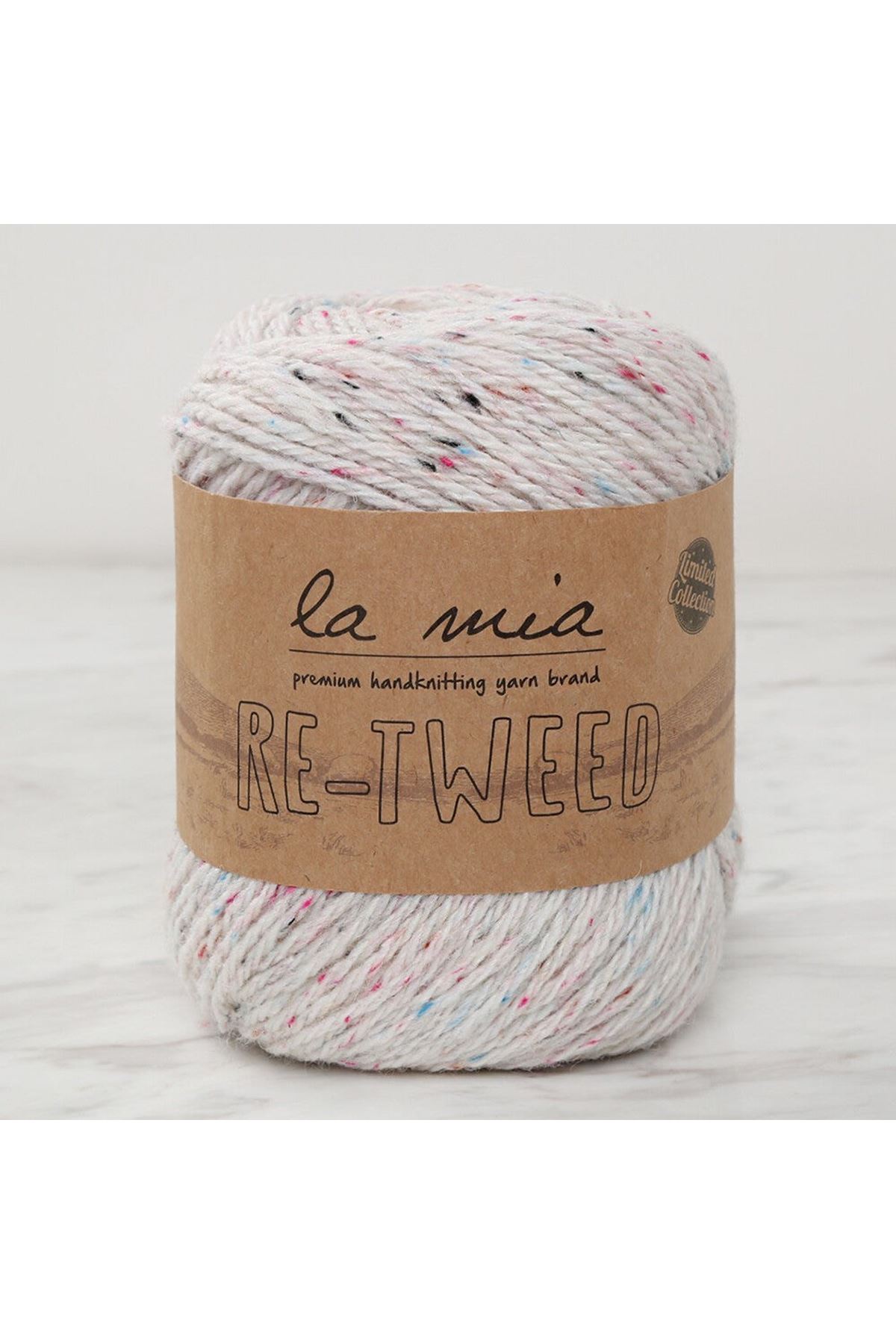 La Mia Re-Tweed Krem Melanj El Örgü İpi - L155