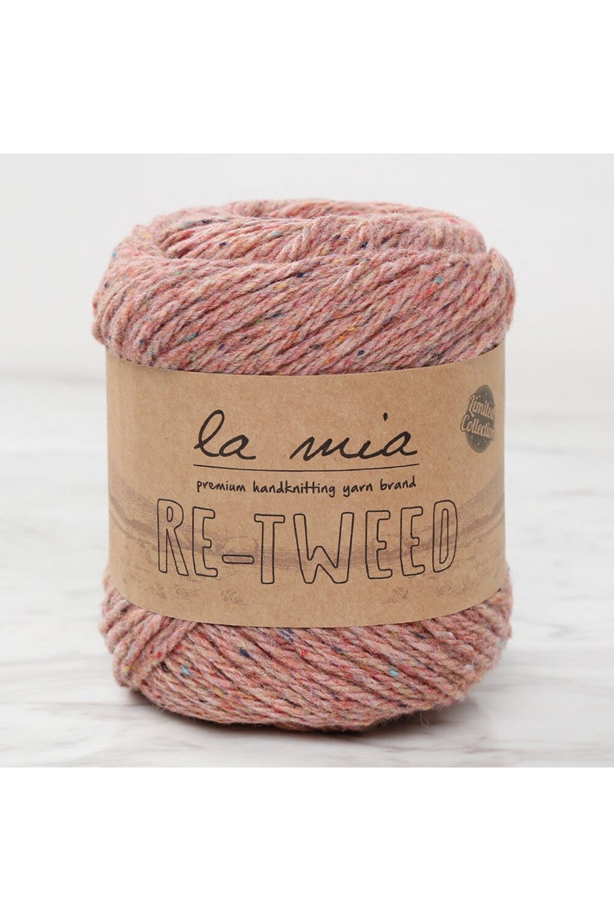La Mia Re-Tweed Gül Kurusu Melanj El Örgü İpi - L1