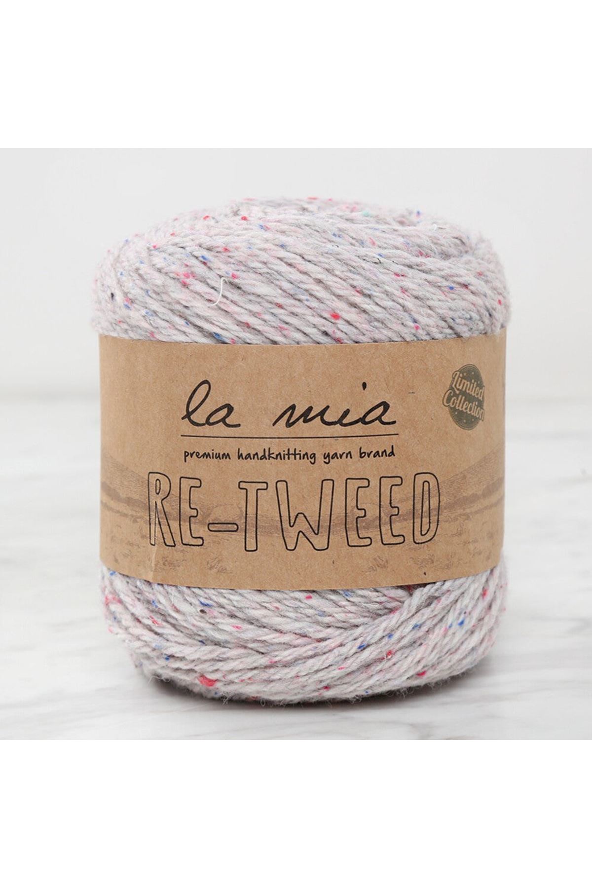 La Mia Re-Tweed Açık Gri Melanj El Örgü İpi - L156