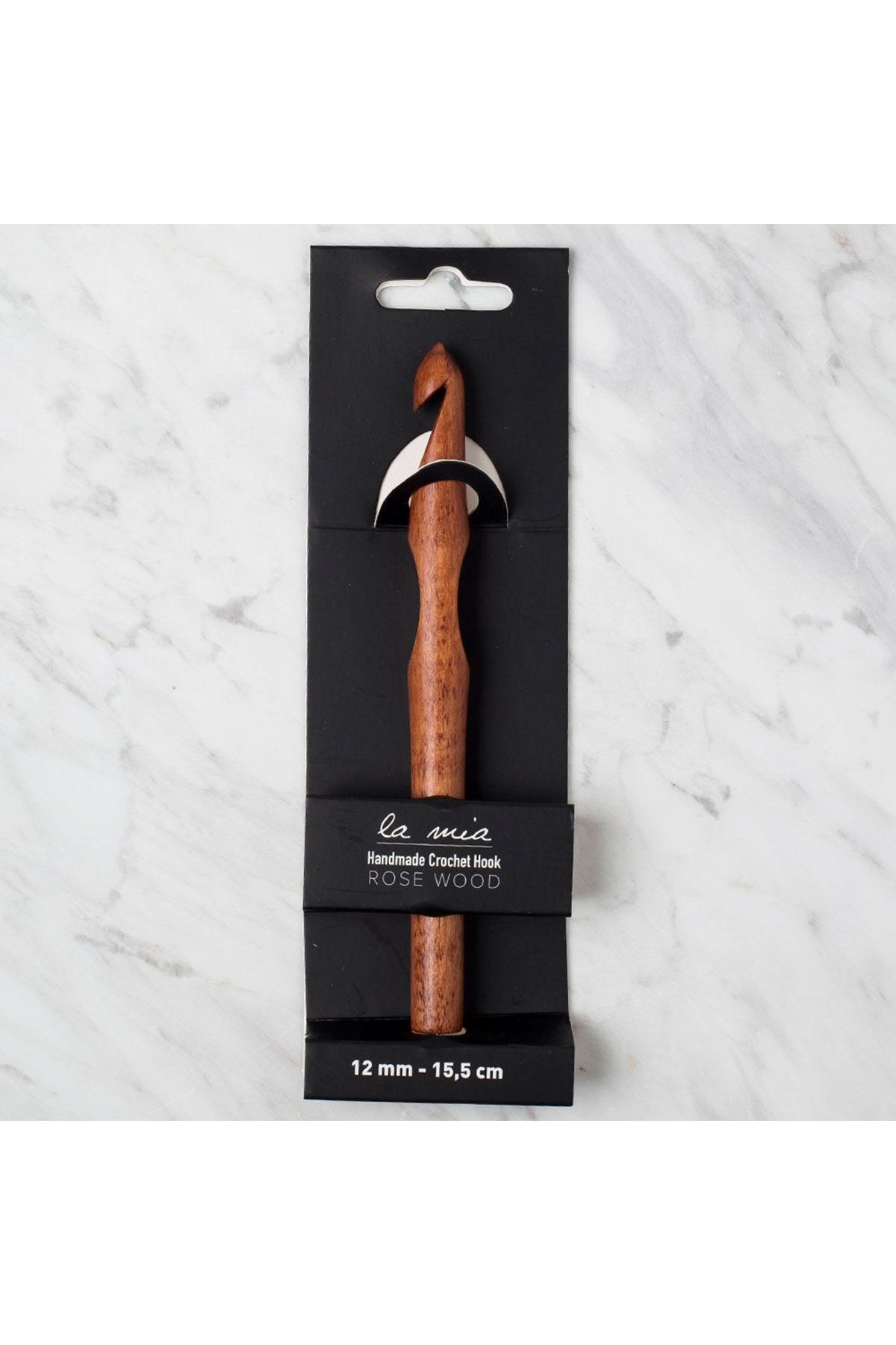 La Mia Rosewood 12 mm 15.5 cm Ahşap Yün Tığ