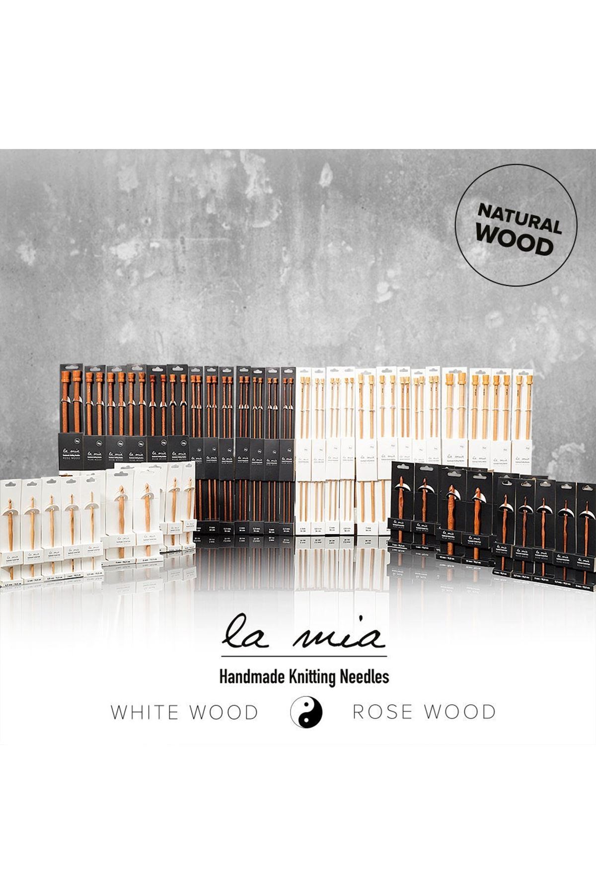 La Mia Rosewood 6 mm 15.5 cm Ahşap Yün Tığ