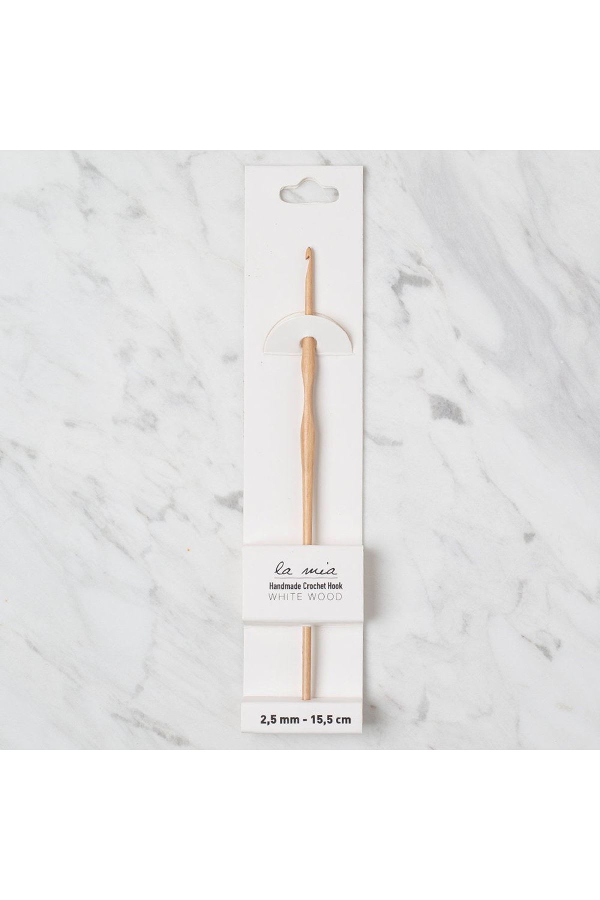 La Mia Whitewood 2.5 mm 15.5 cm Ahşap Yün Tığ