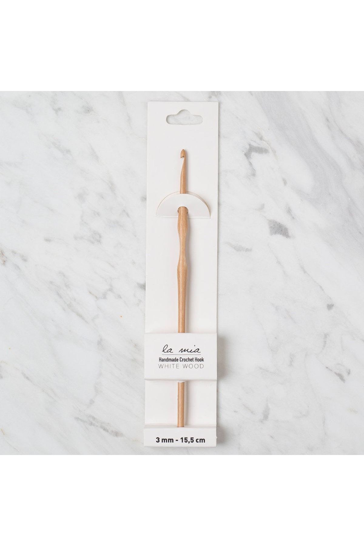 La Mia Whitewood 3 mm 15.5 cm Ahşap Yün Tığ