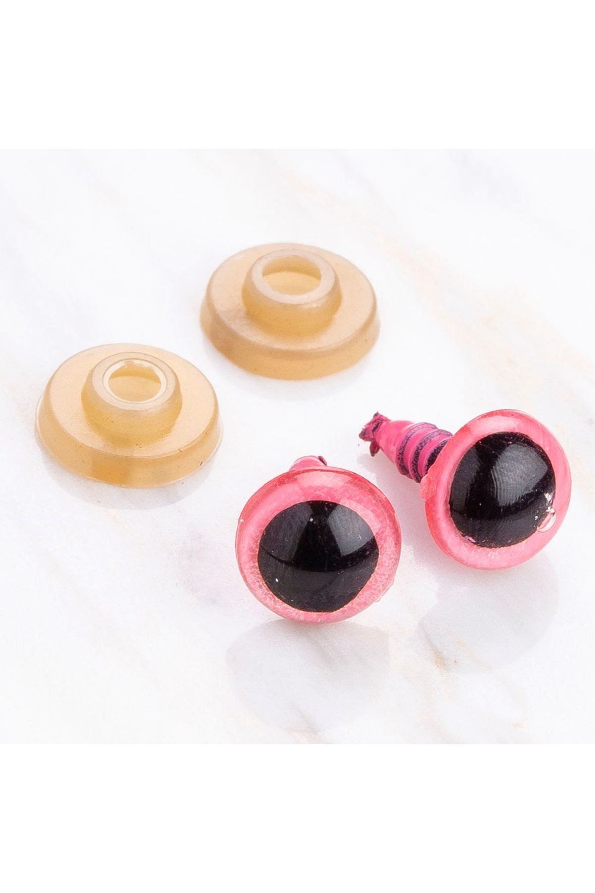 Loren 10 mm Pembe 5 Çift Amigurumi Göz