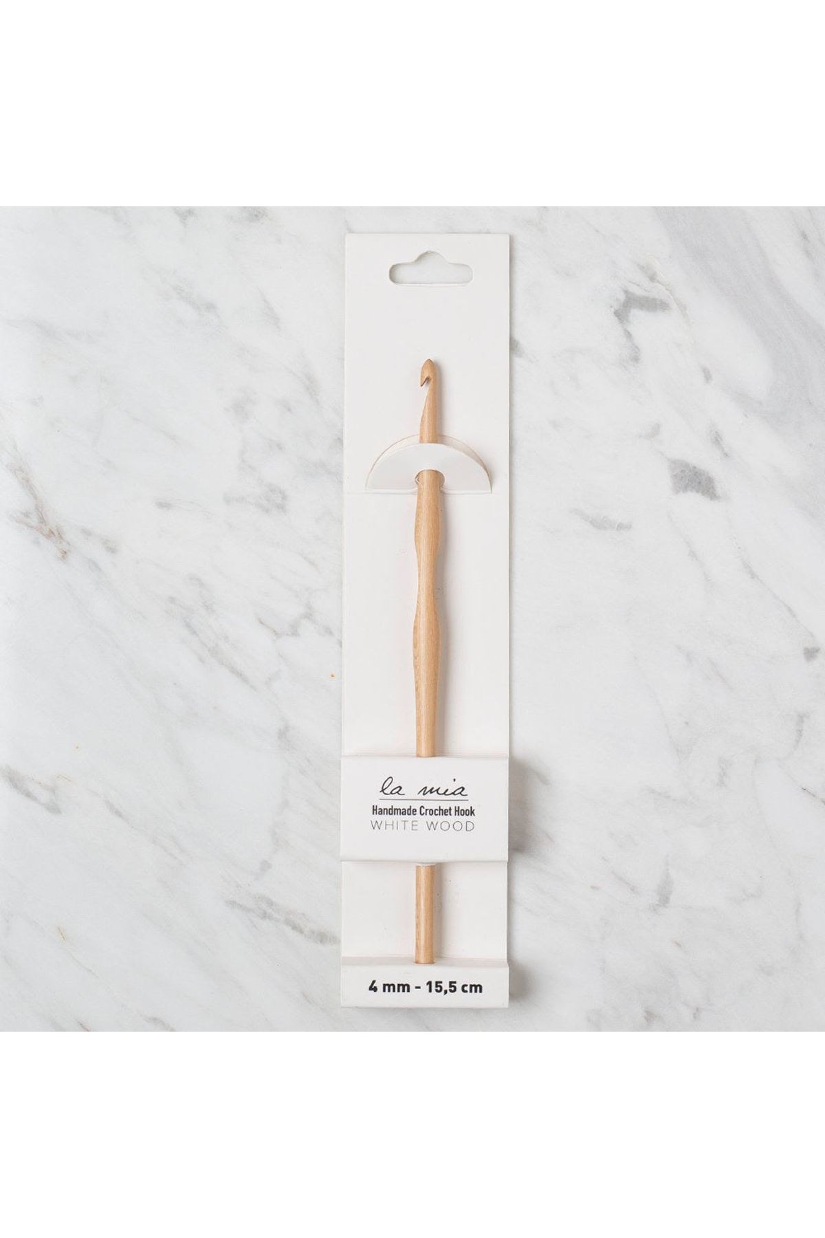 La Mia Whitewood 4 mm 15.5 cm Ahşap Yün Tığ