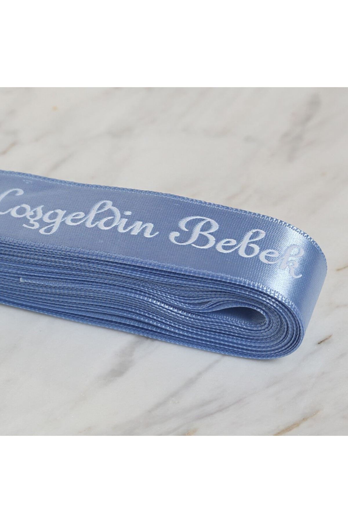 Loren Crafts 2cm 10 mt Mavi Saten Hoşgeldin Bebek